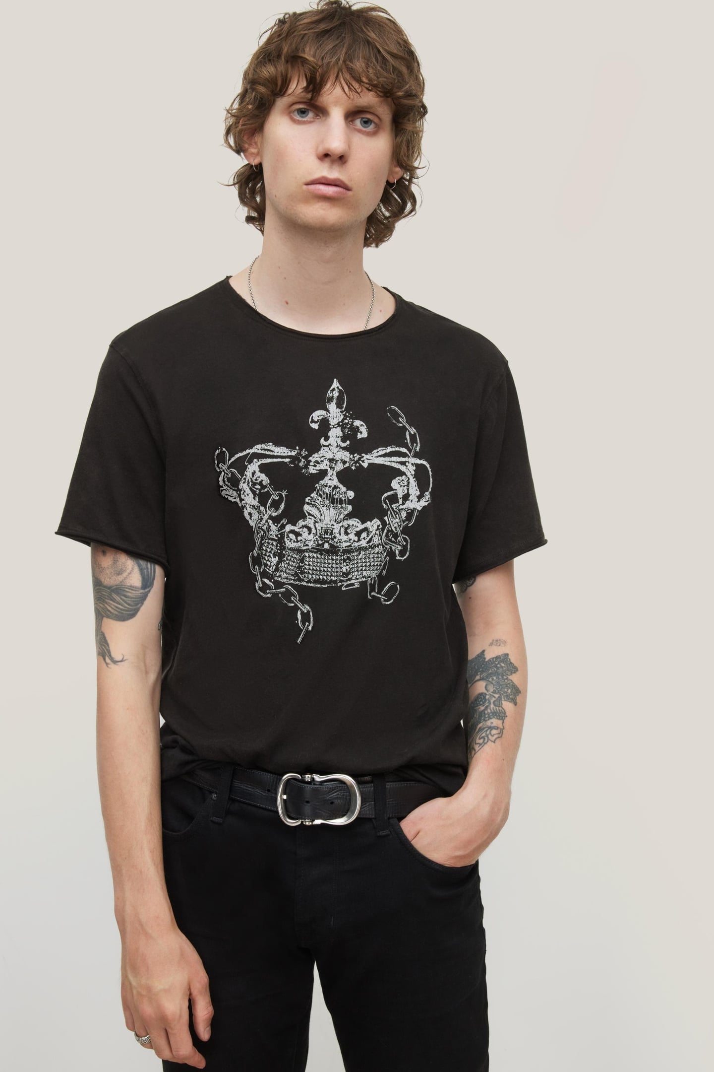 SS RAW EDGE VINTAGE WASH BLACK 1