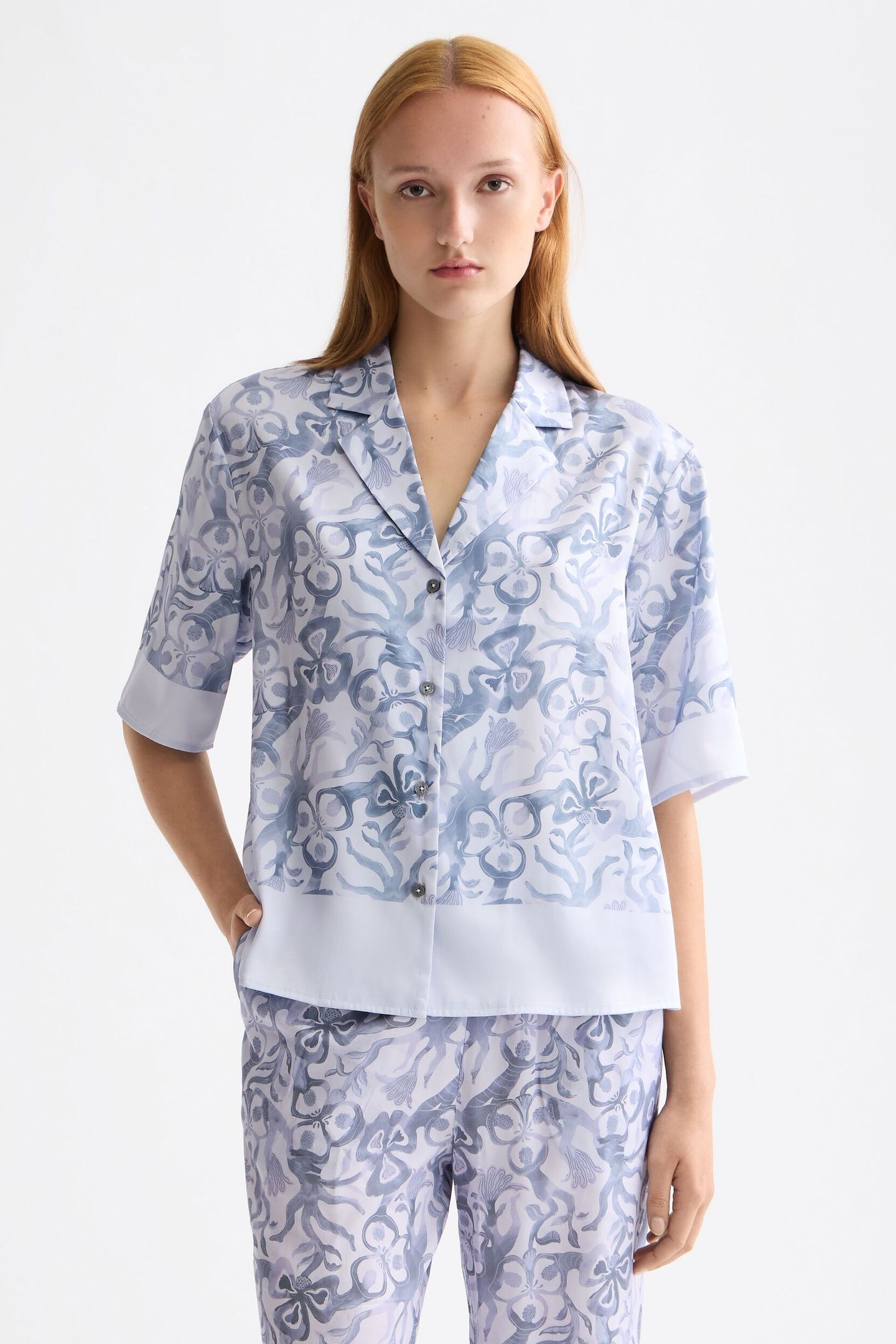 PRINTED SHORT SLEEVE SHIRT DANCER LAVENDER 3
