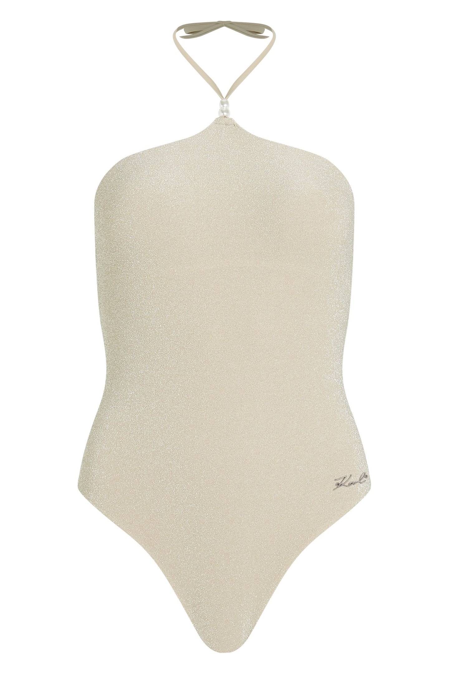 KARL PEARL CHEEKY SWIMSUIT CHAMPAGNE LUREX 5