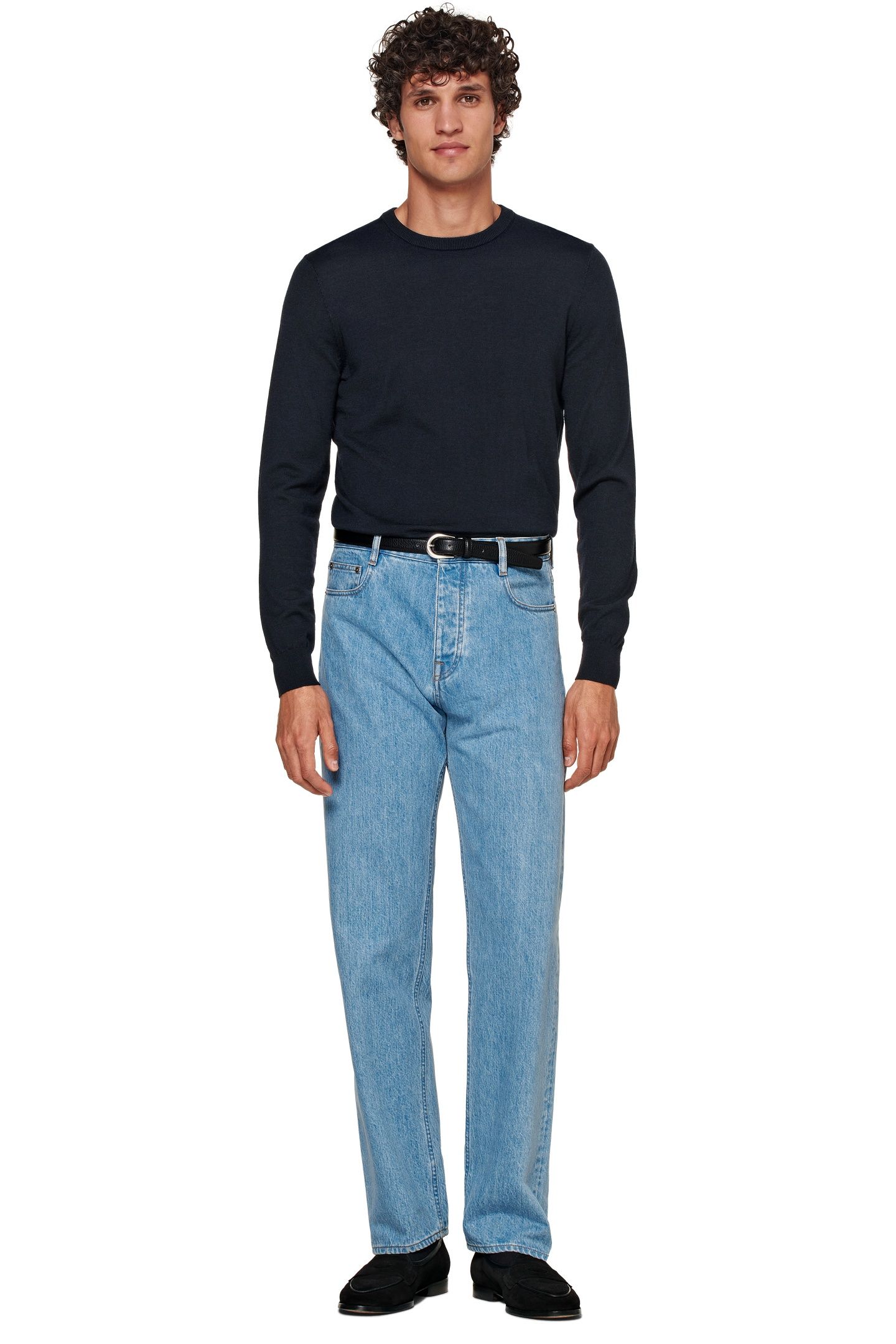 LSCREW MERINO NAVY CREW AND V NECK NAVY 3