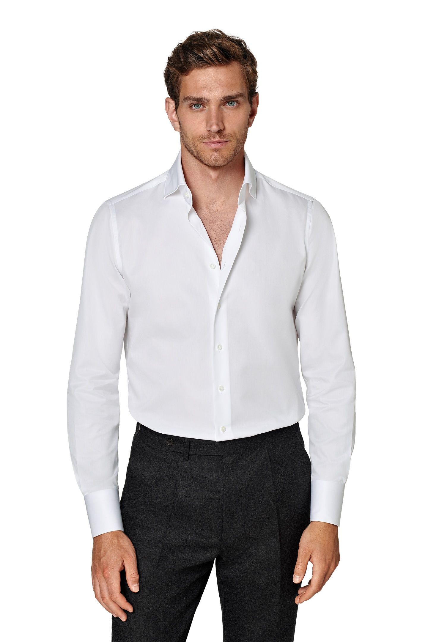 LUXURY WHITE WIDESPREAD FORMAL SHIRTS WHITE 3