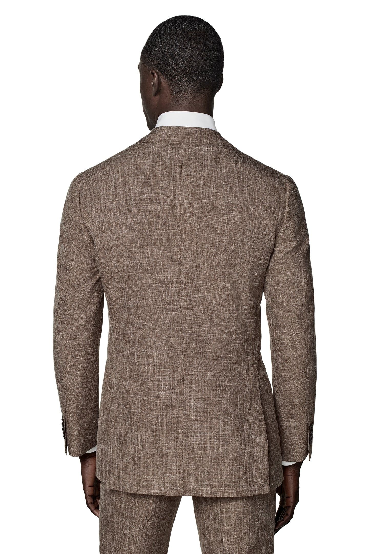 HAVANA-MID BROWN-WOOL SILK LINEN NESTED SUITS MID BROWN 6