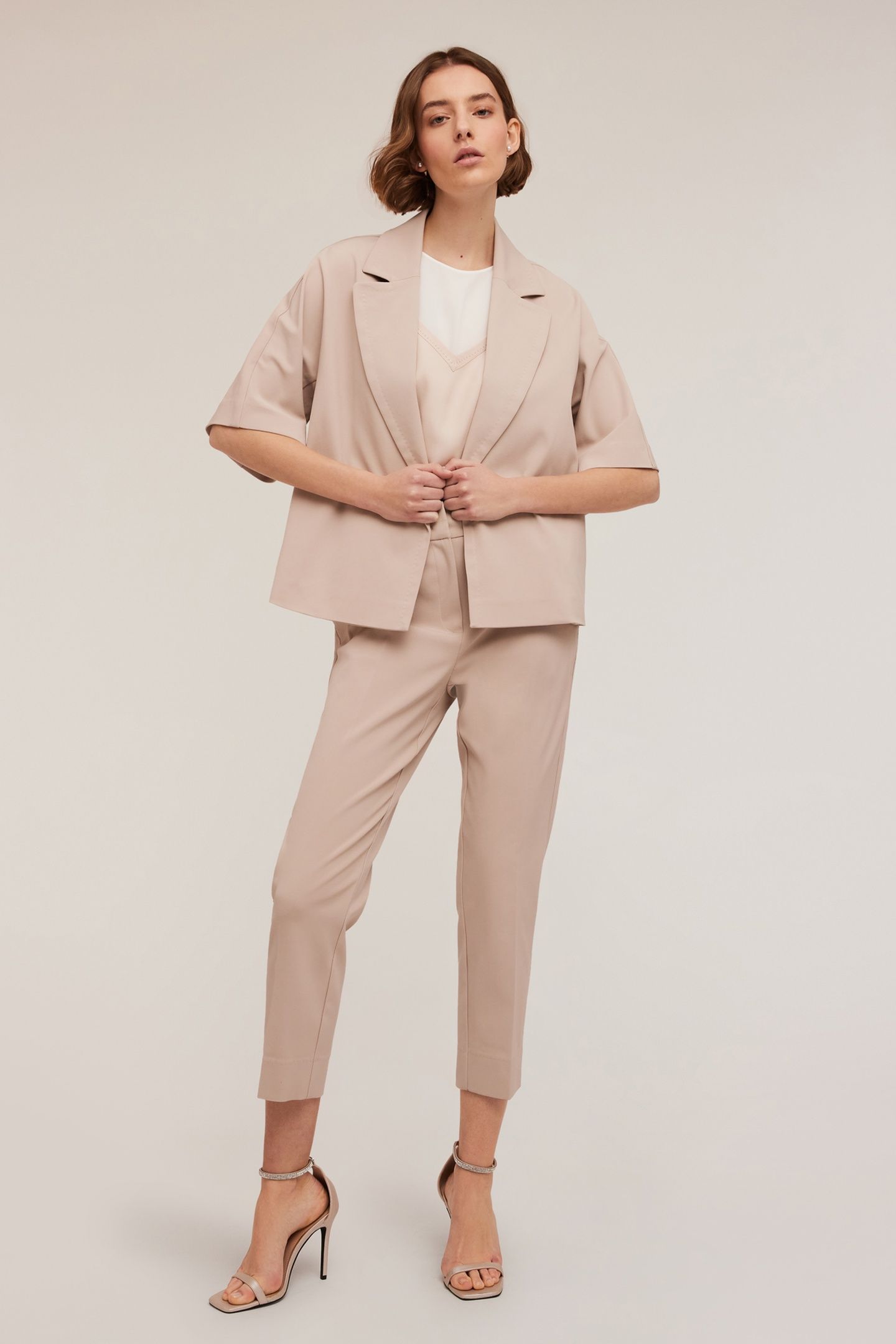 TAILORED PEA COAT BEIGE 3