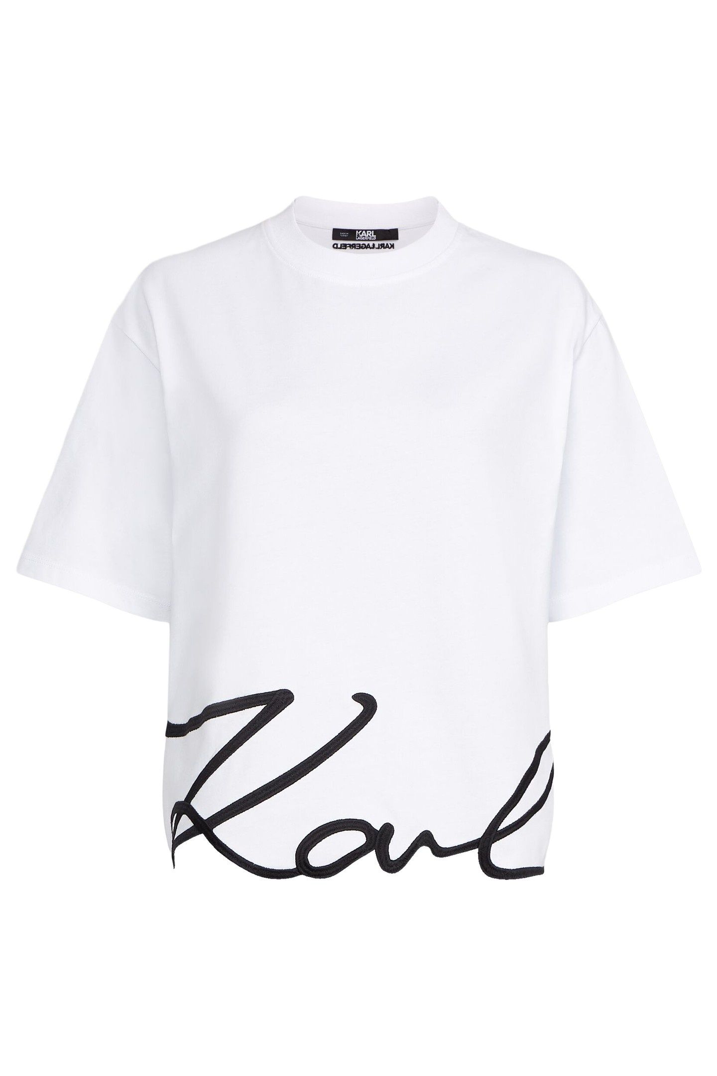 KARL SIGNATURE HEM T-SHIRT WHITE 3