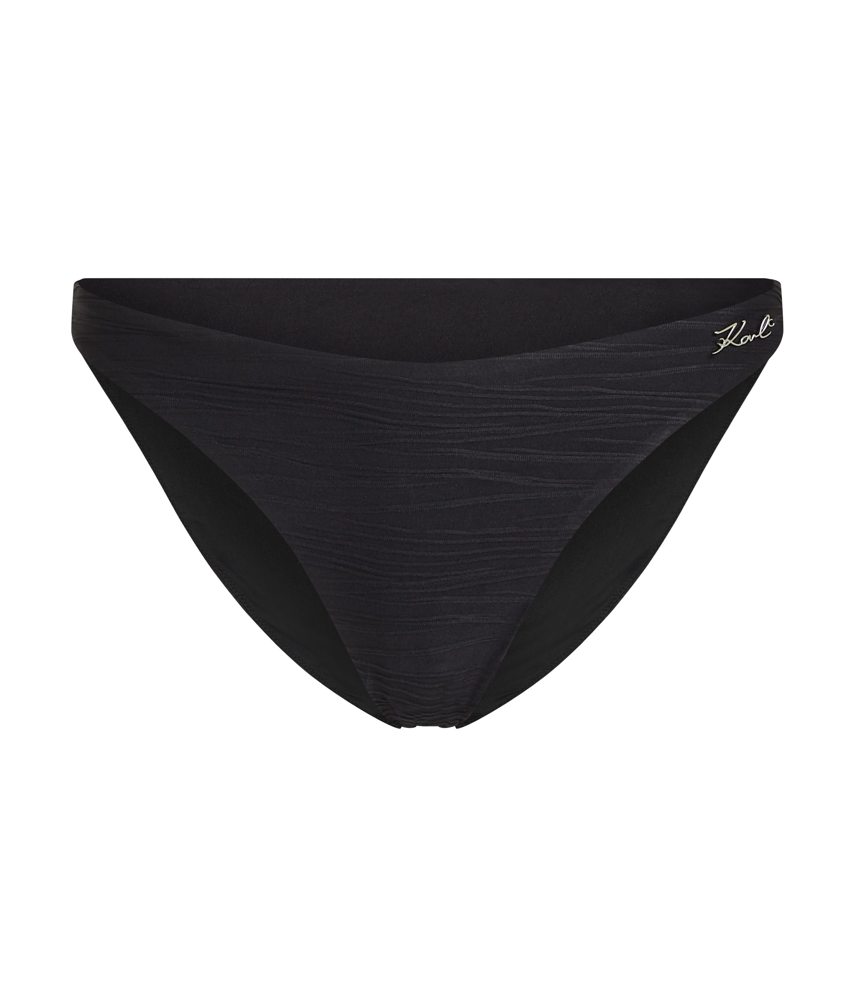 KARL RIB CHEEKY HIGH LEG BLACK 4