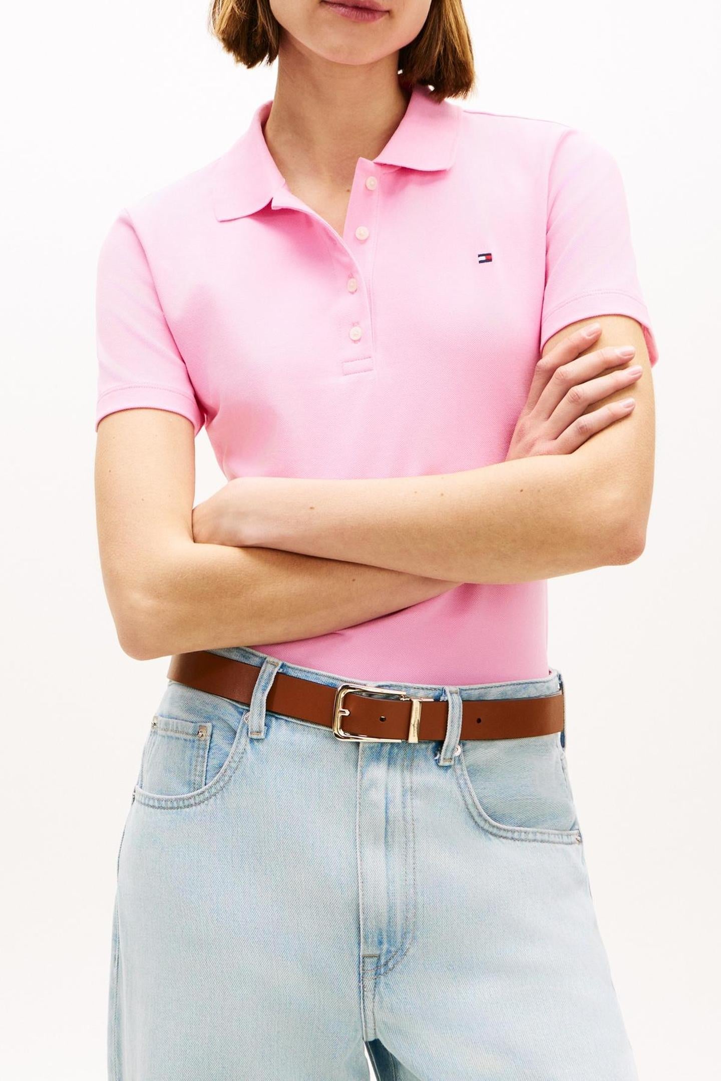 1985 SLIM PIQUE POLO ROSE PETAL 1