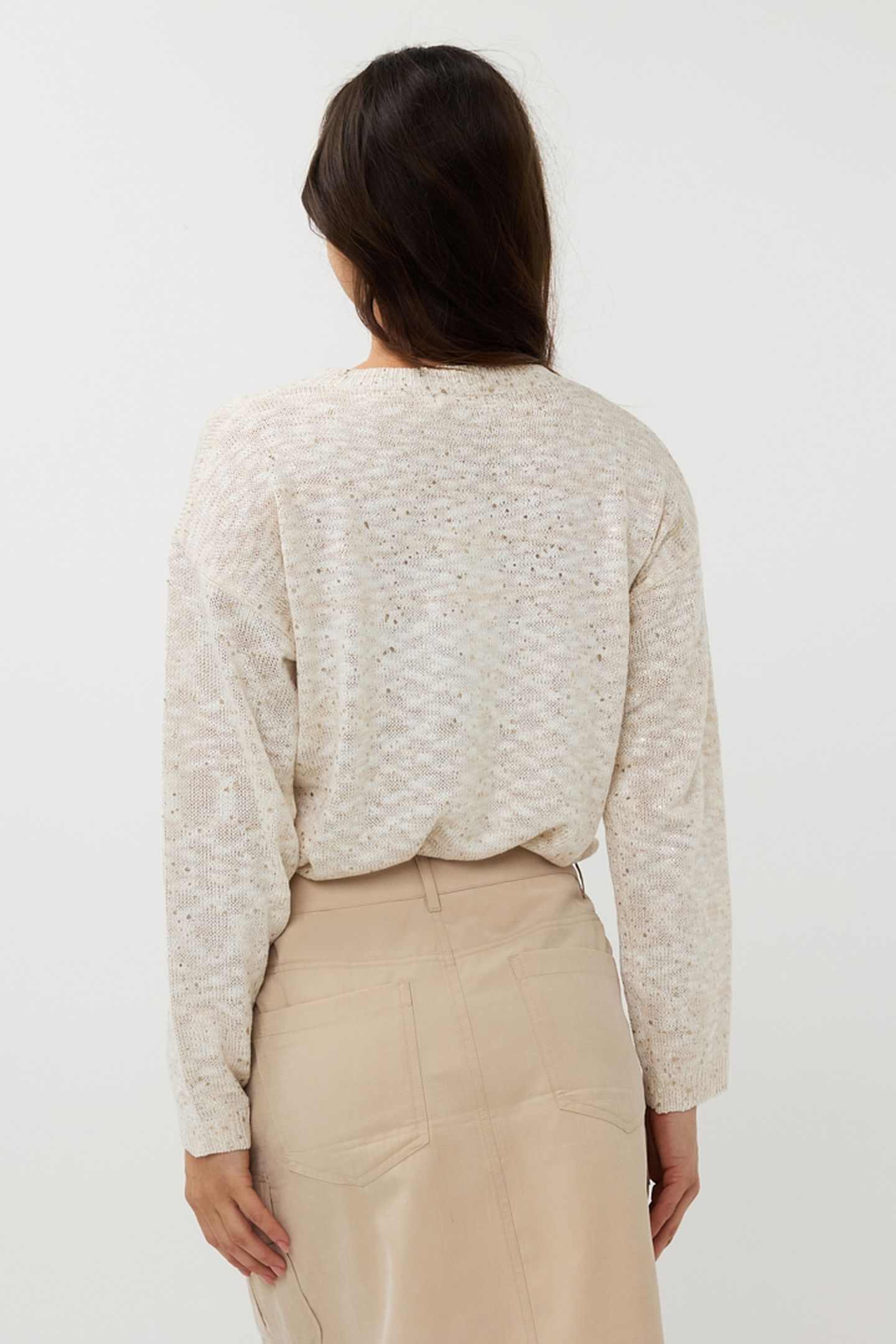 SWEATER SLUB COATED CHAMPAGNE 3