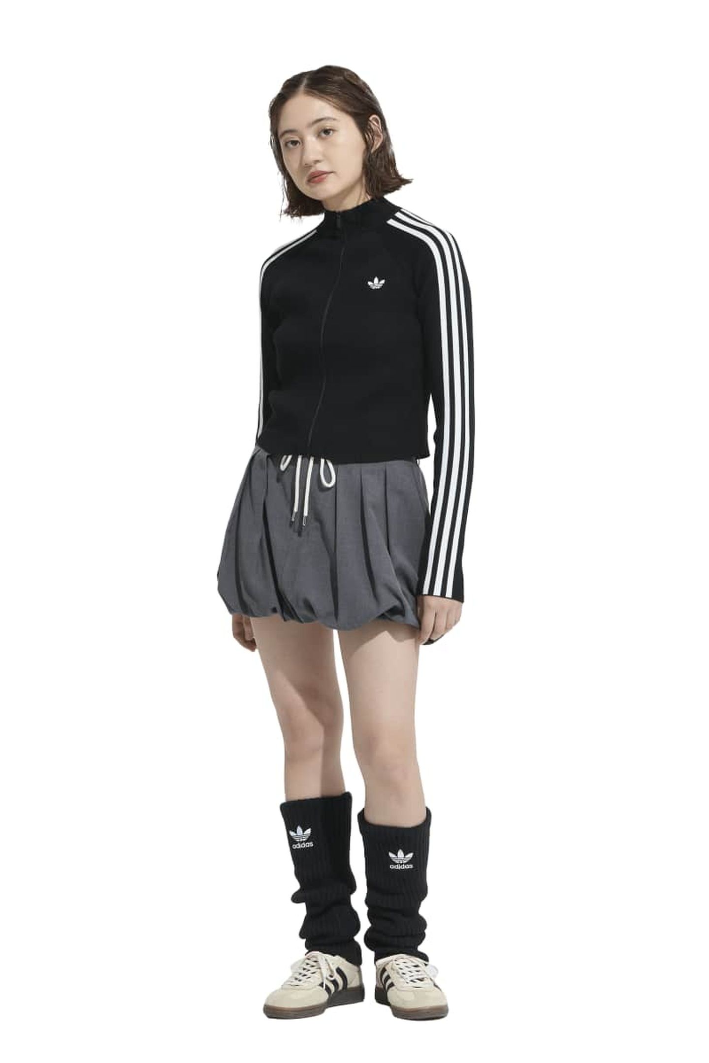 ORIGINALS ADICOLOR 3 STRIPES SLIM KNIT TRACK TOP BLACK 3