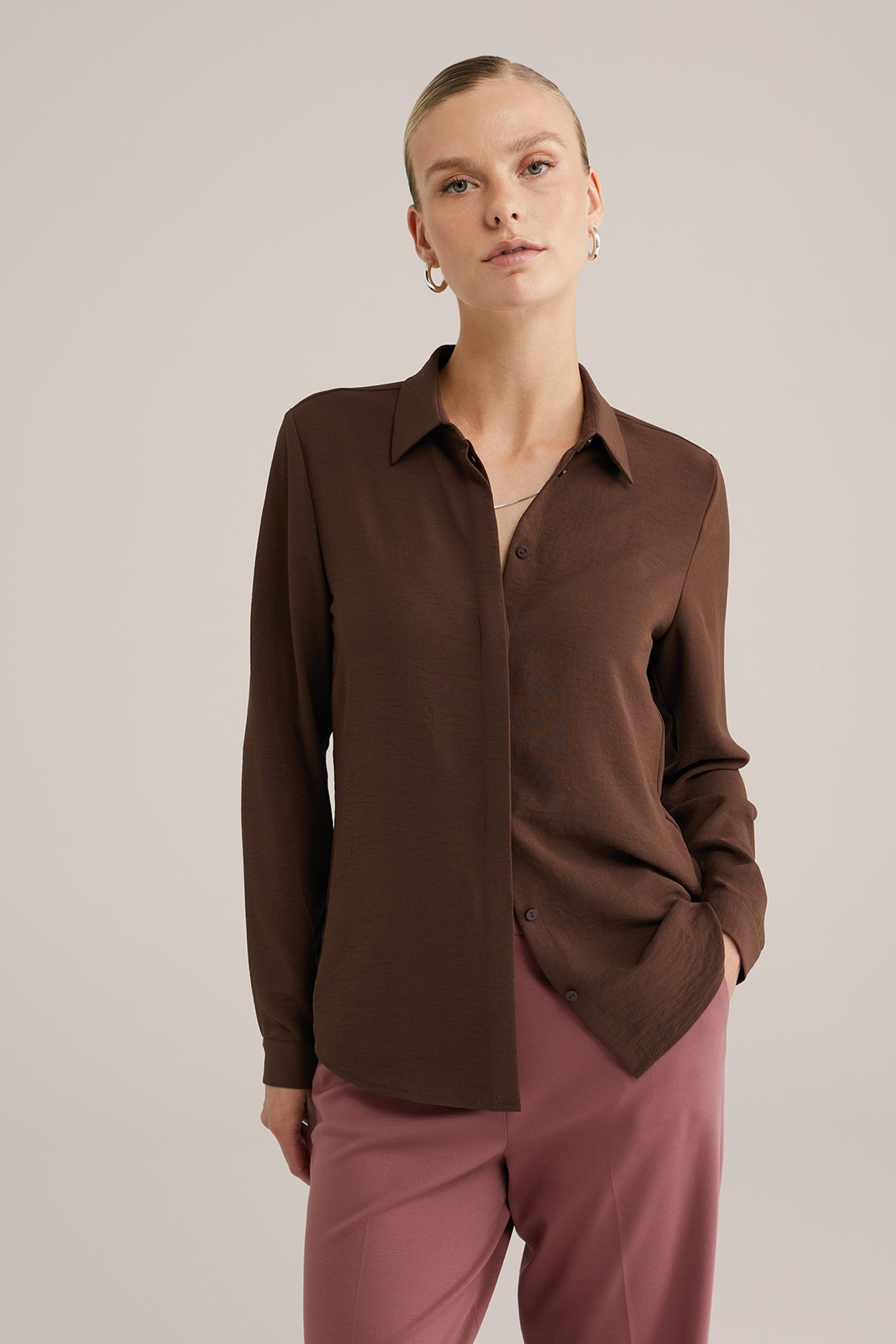 BLOUSE DARK BROWN 1