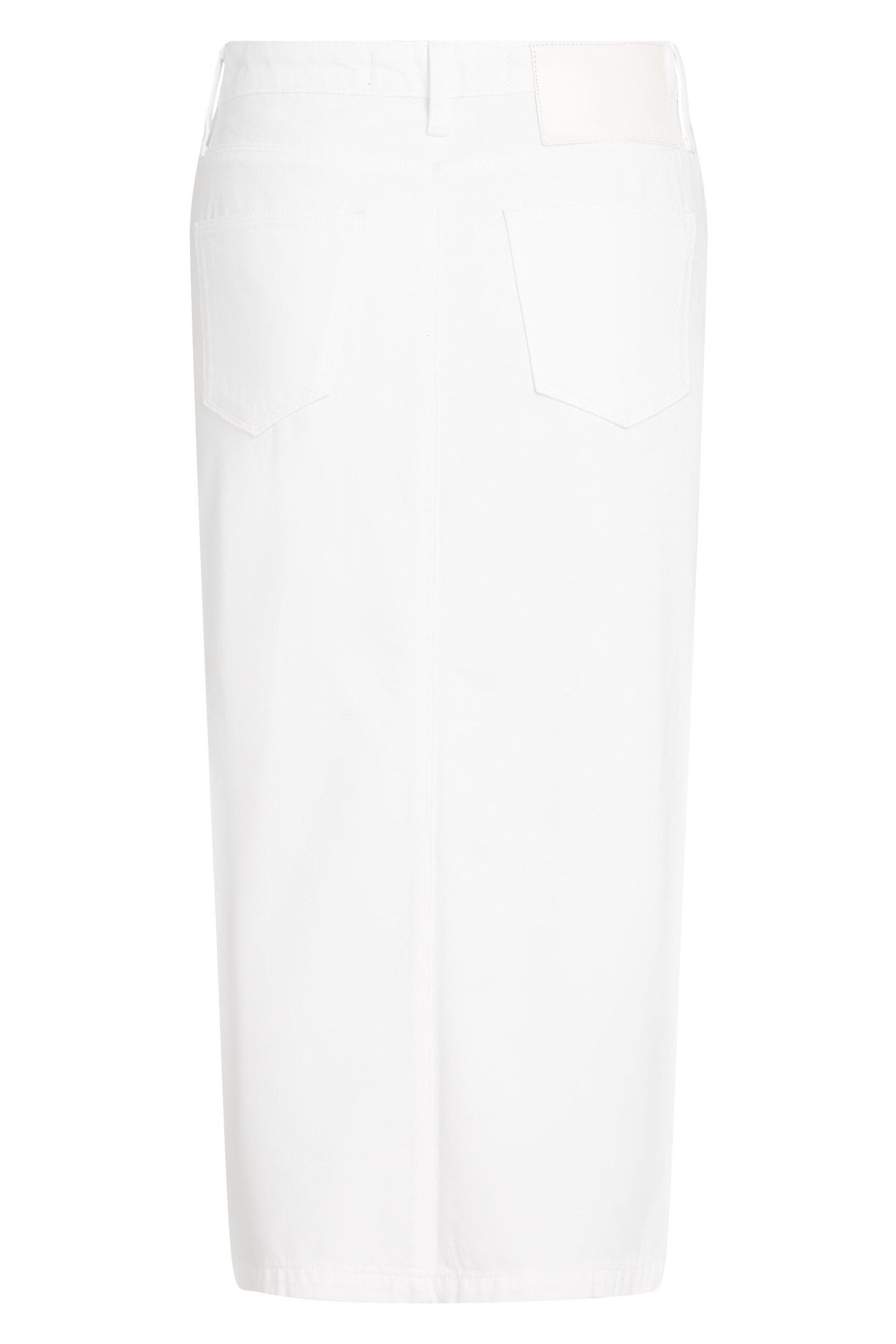 BUTTON WHITE DENIM SKIRT WHITE DENIM 4