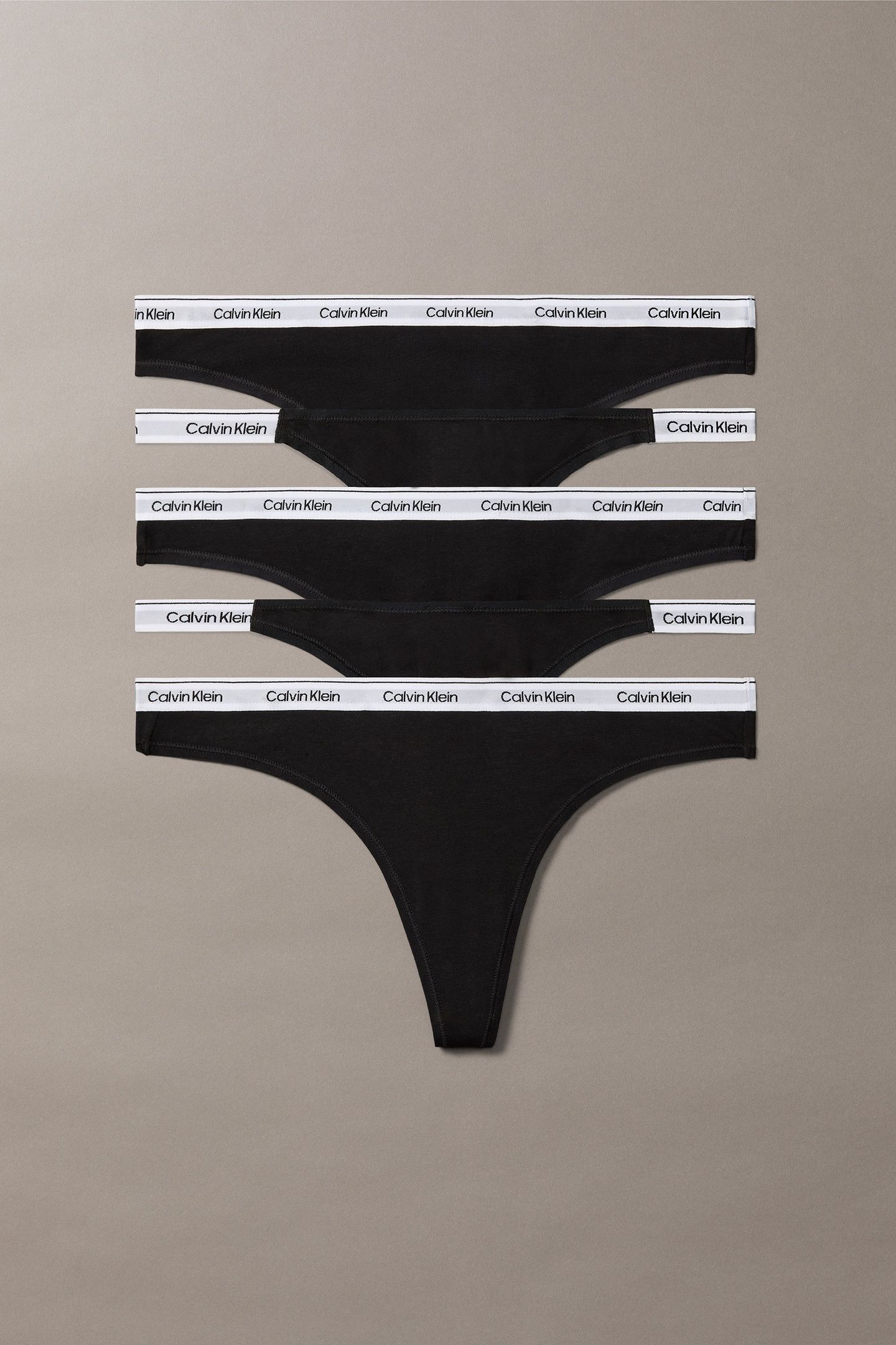 MIXED THONG 5-PACK BLACK 1
