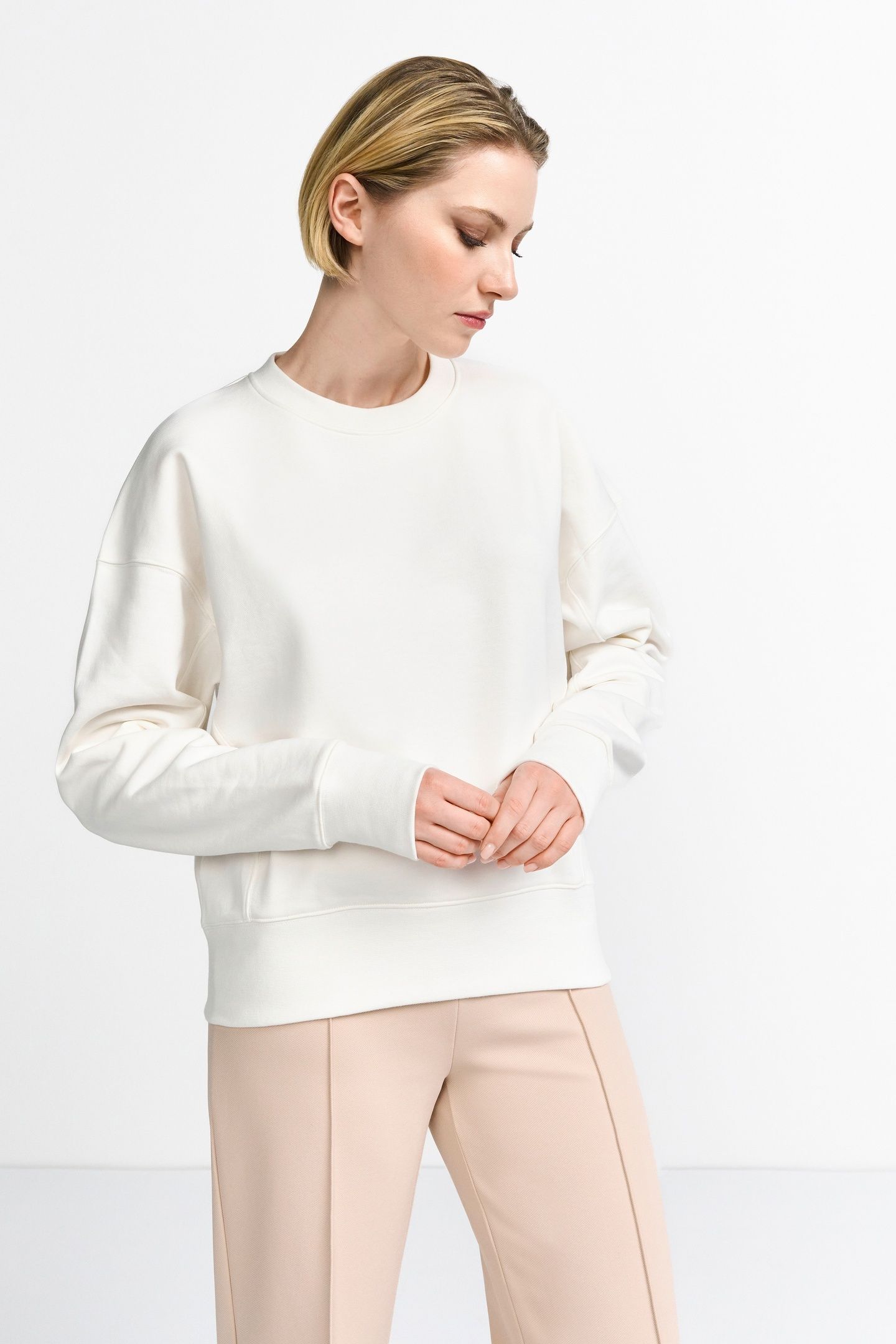 OVERSIZED SWEATER PEARL WHITE 3