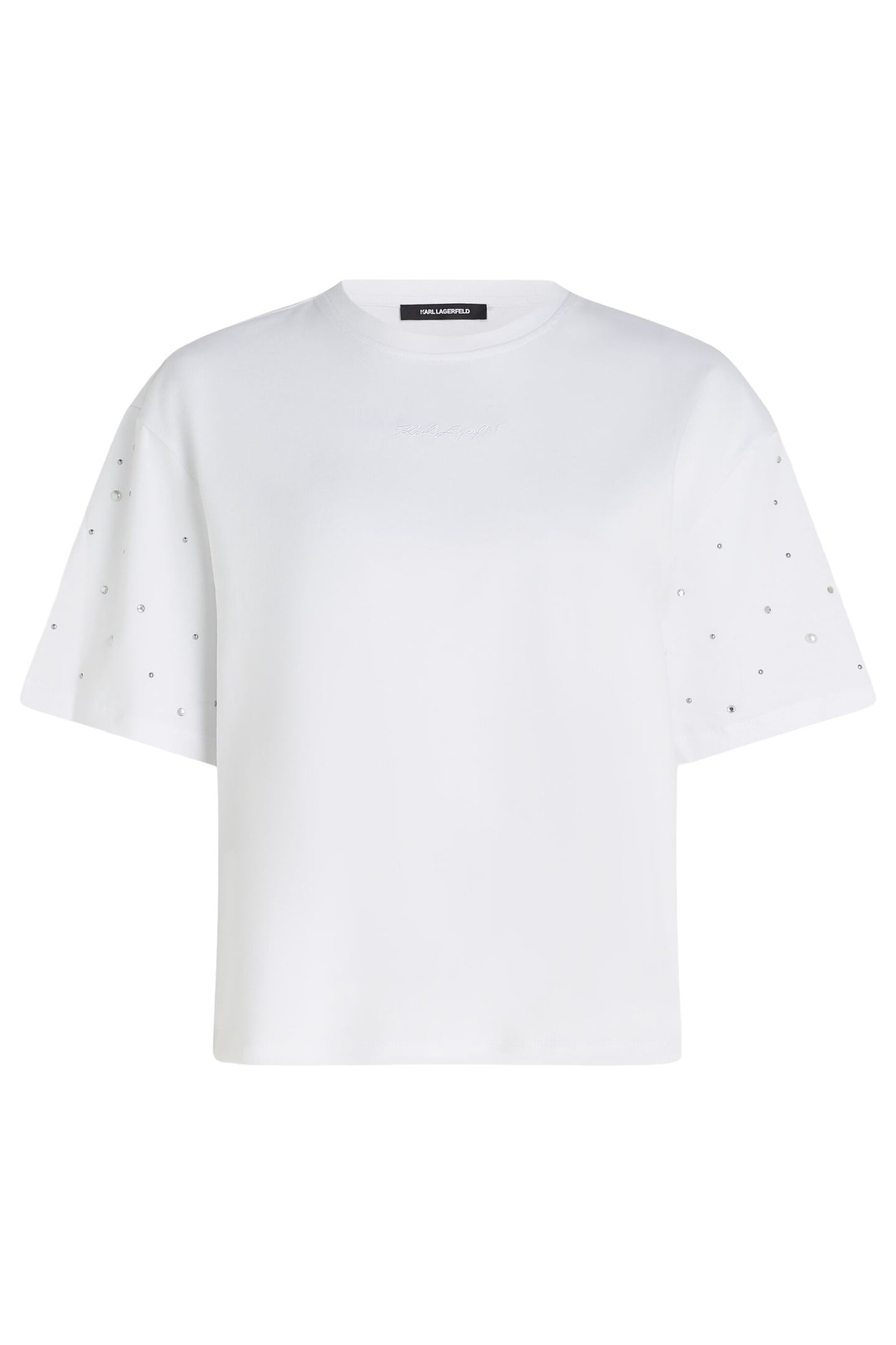EMBELLISHED SLV BOXY T-SHIRT WHITE 1