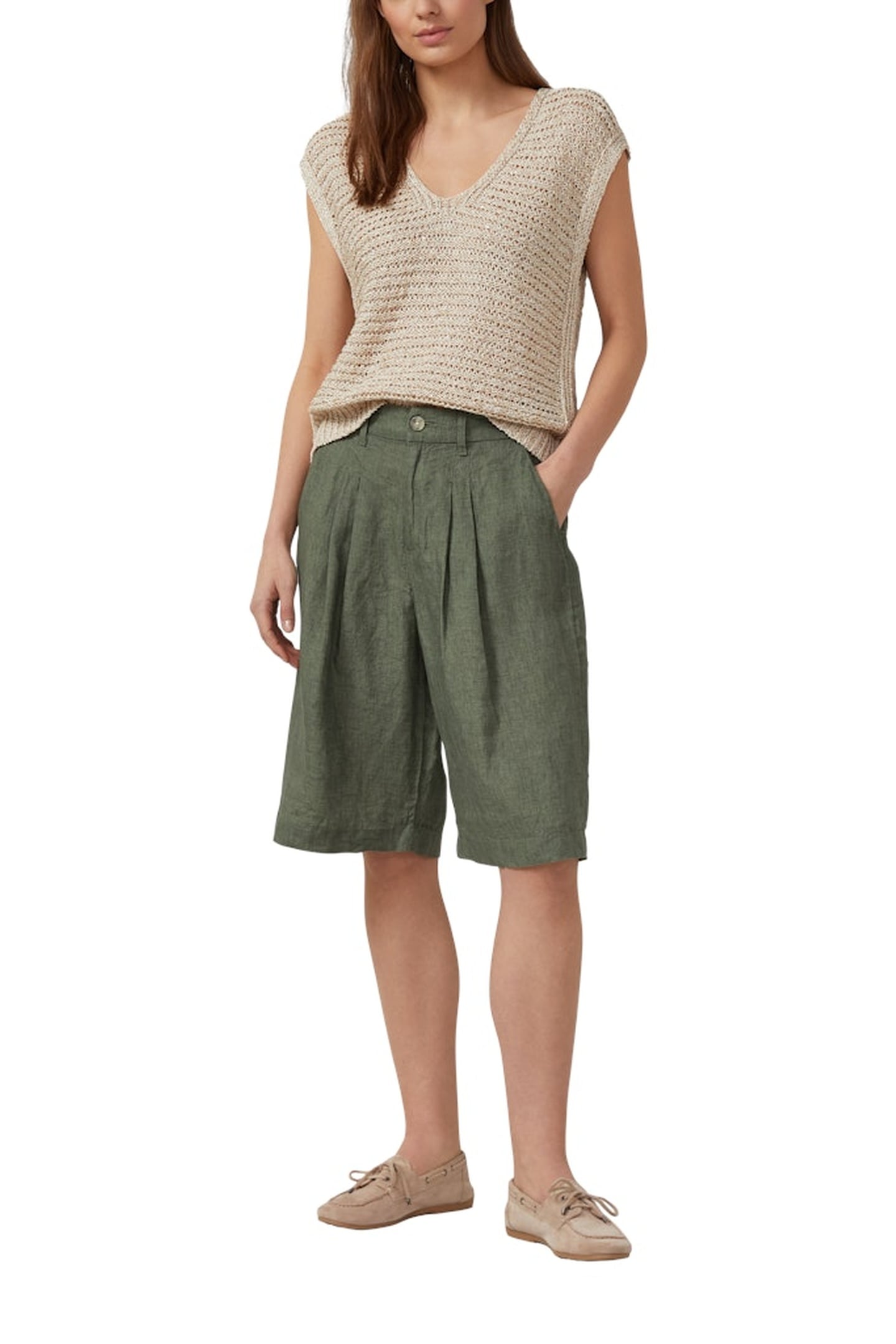 S.OLIVER SHORTS DARK GREEN 2