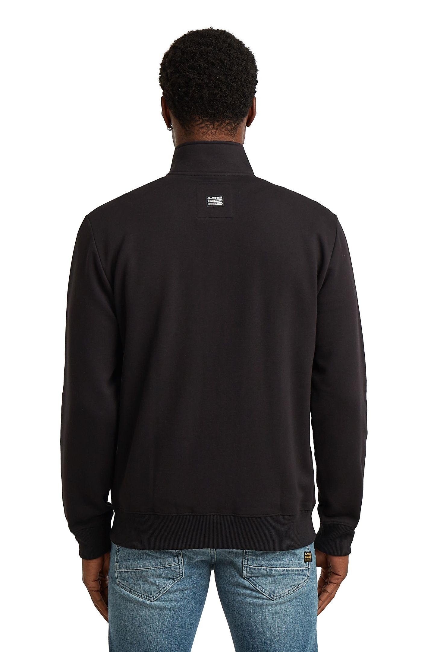 LOGO ZIP THRU SWEAT BLACK 2
