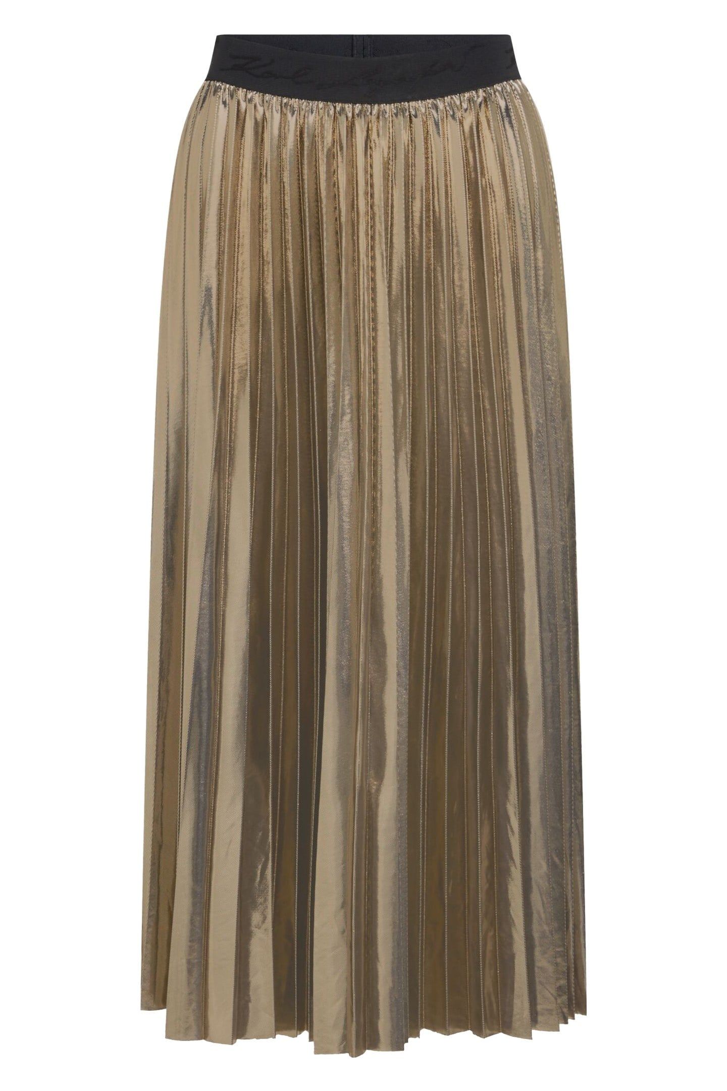 METALLIC PLEATED SKIRT GOLD 1