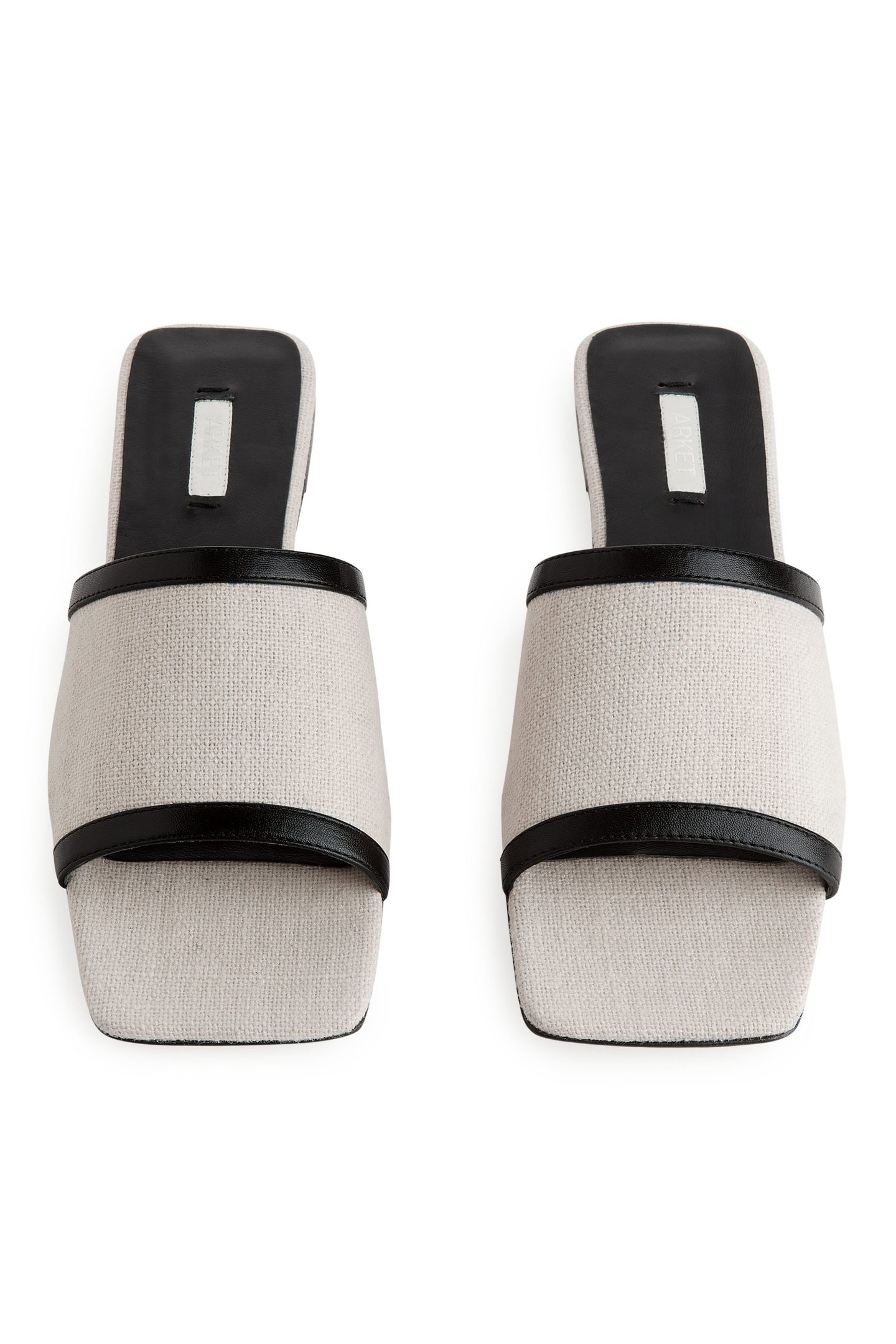 JAQUELINE LINEN SLIDE BEIGE 3