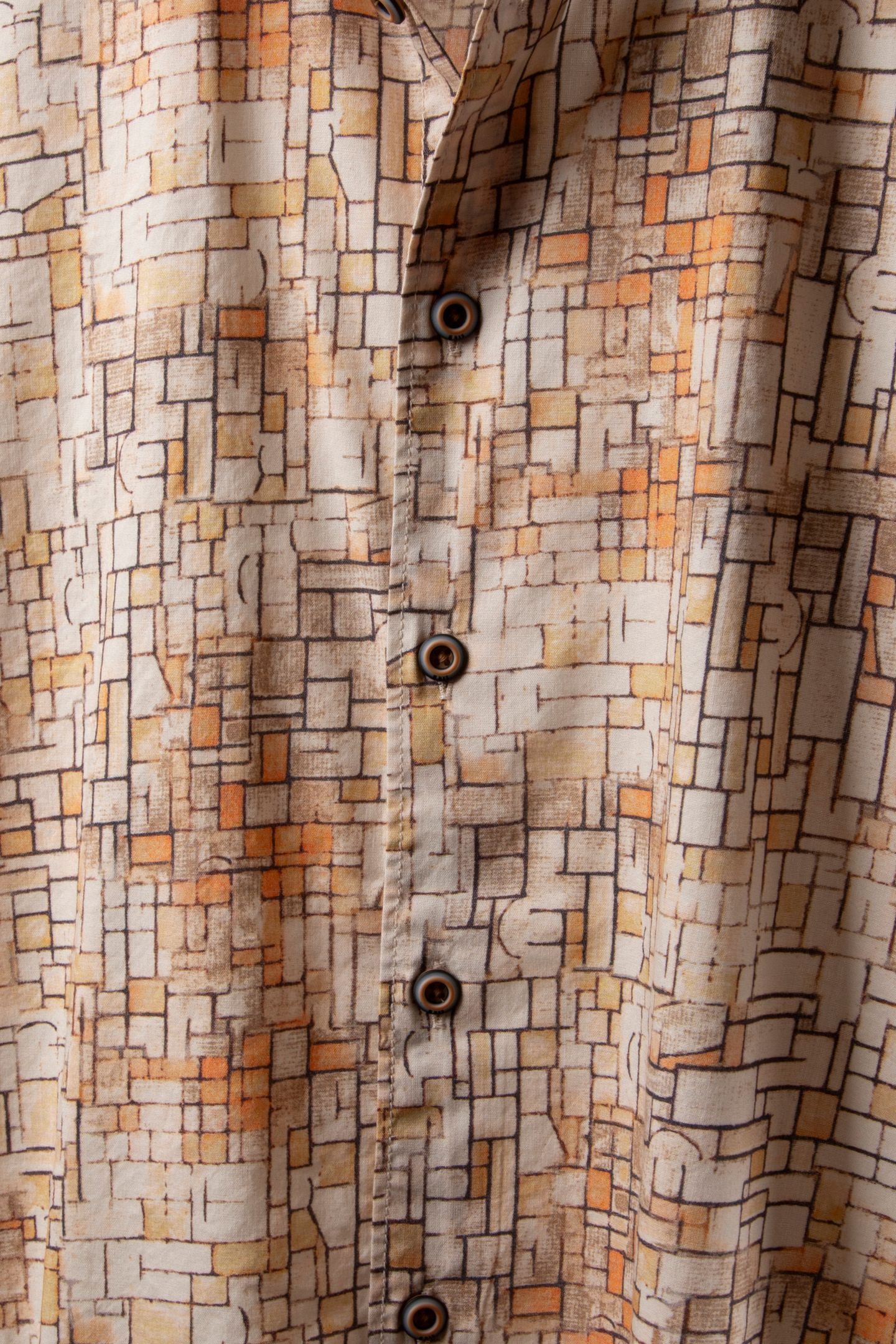 SHIRT SHORT SLEEVE ALLOVER PRINTED YELLOW 4