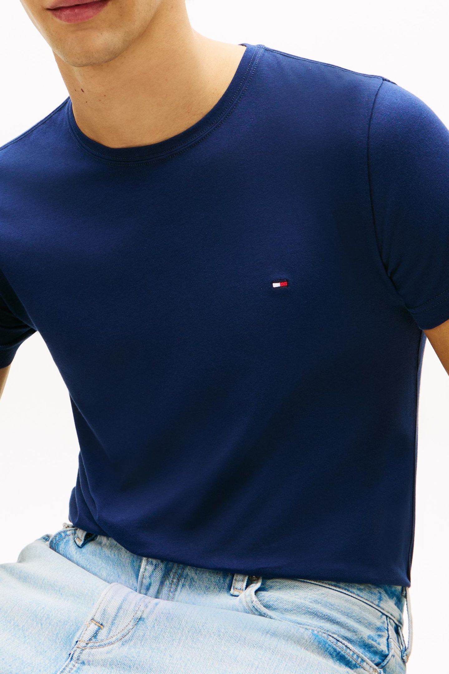 STRETCH SLIM FIT TEE CARBON NAVY 5