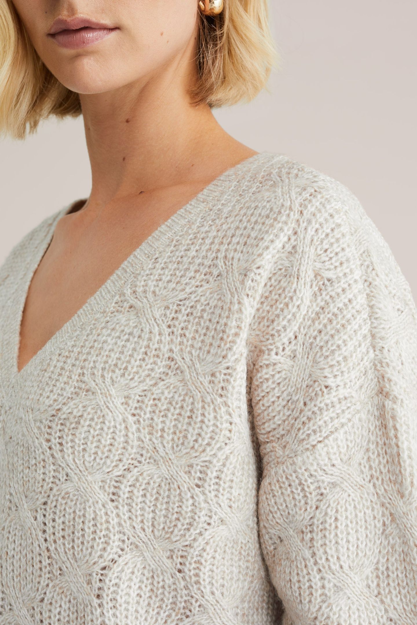 KNITTED PULLOVER GREIGE 5