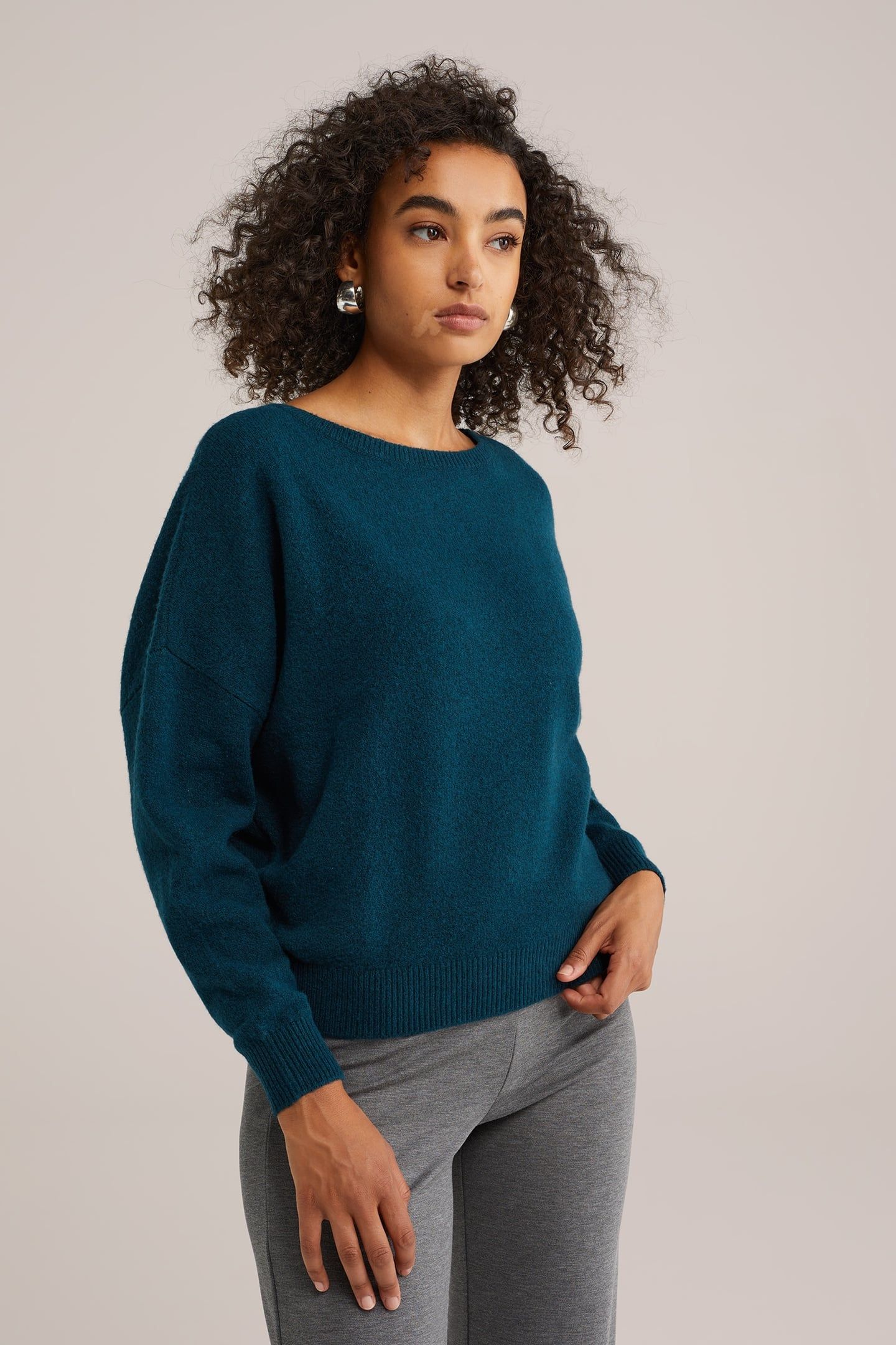 KNITTED PULLOVER TURQUOISE 1