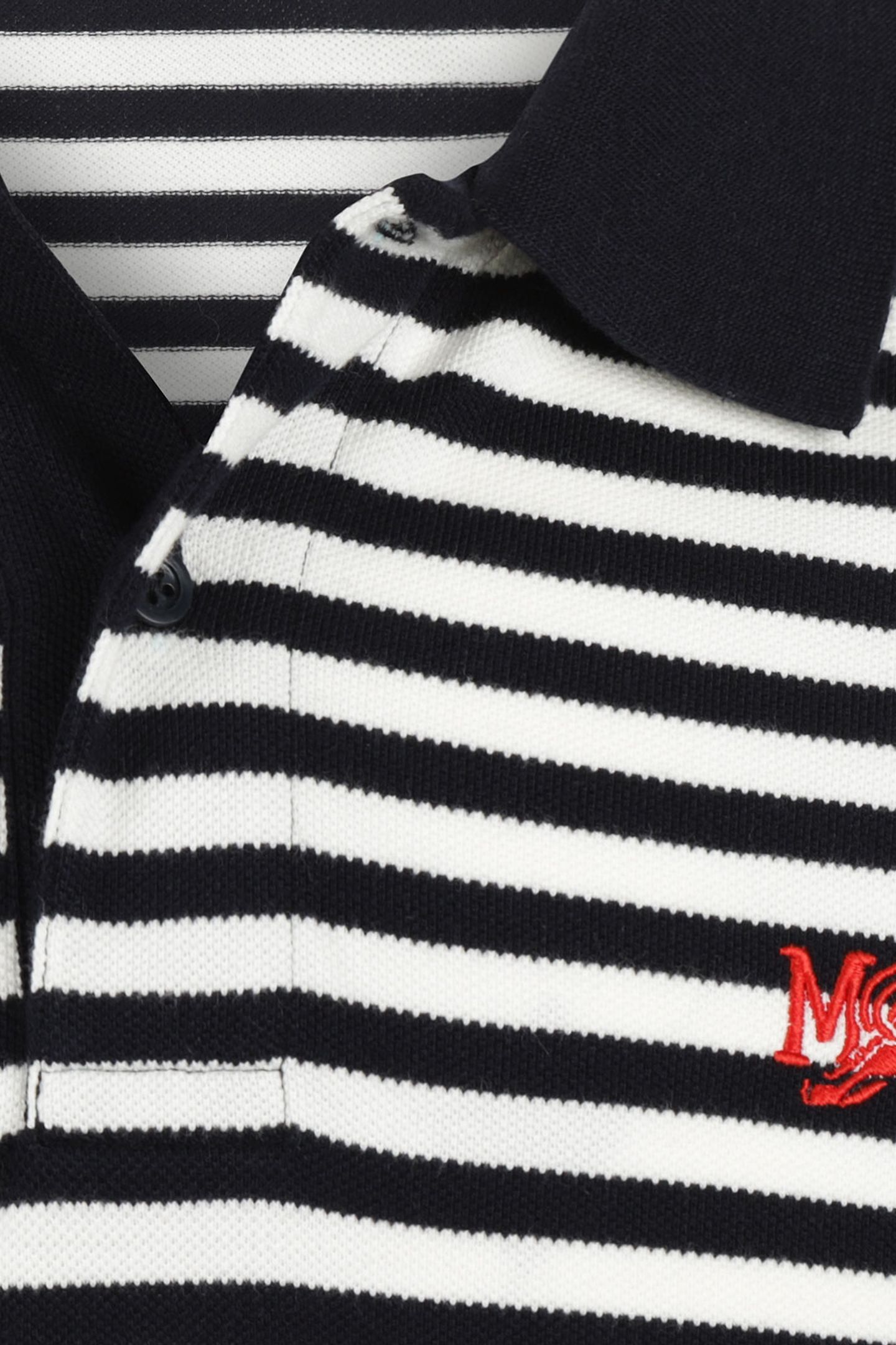 PIQUE STRIPE POLO OFF WHITE 5