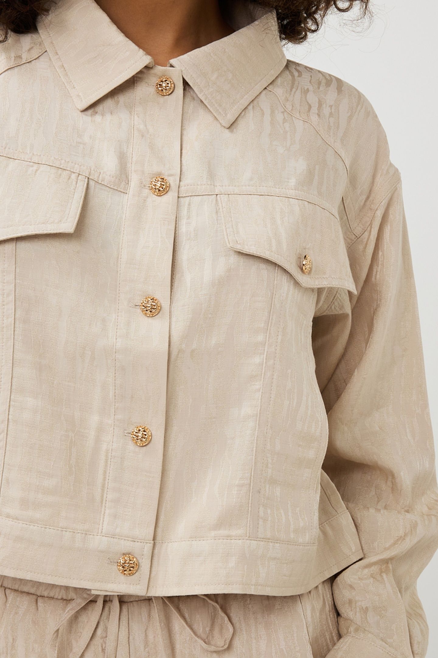 JACKET JACQUARD SAND 6