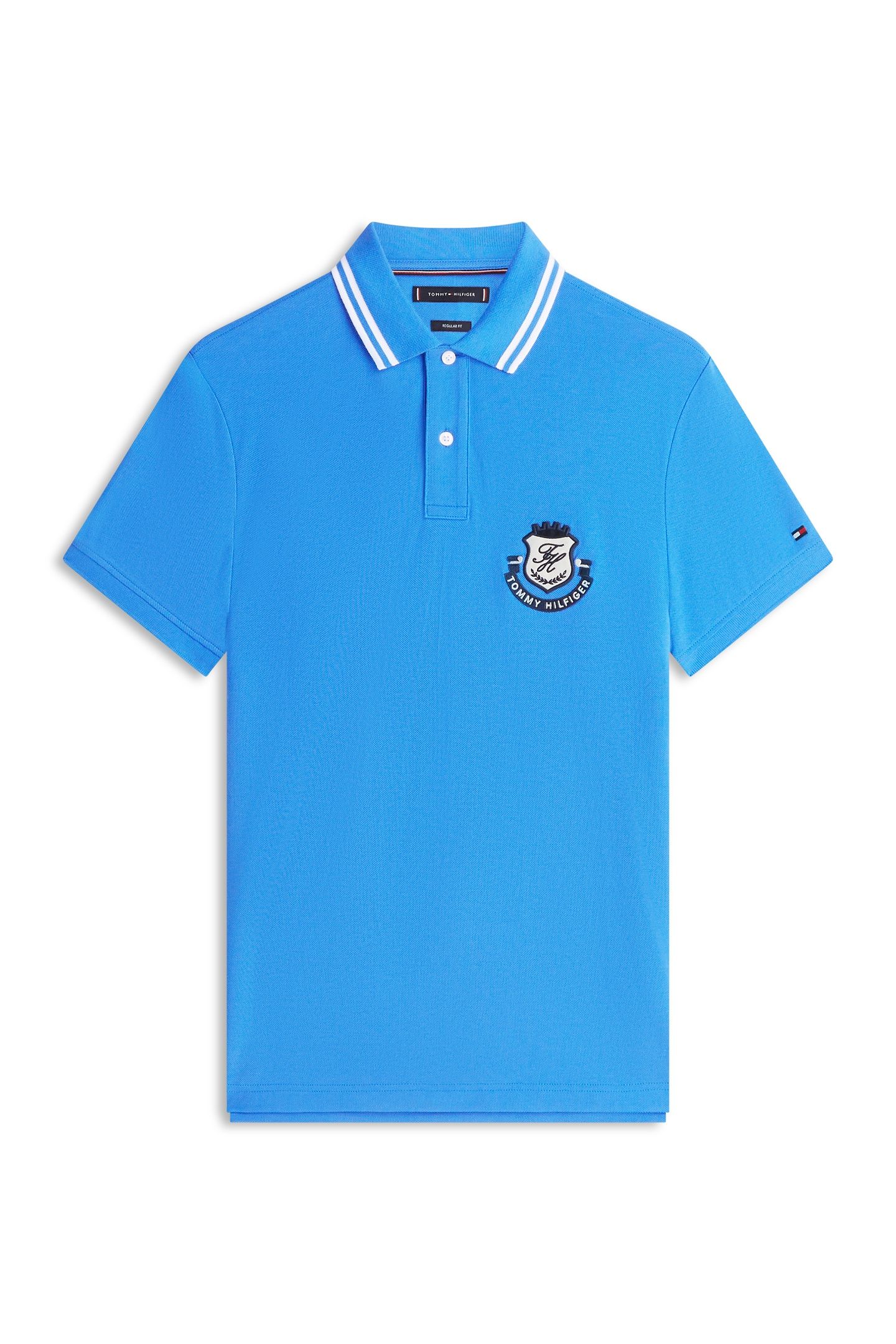 PIQUE BADGE REGULAR POLO BLUE ORBIT 4