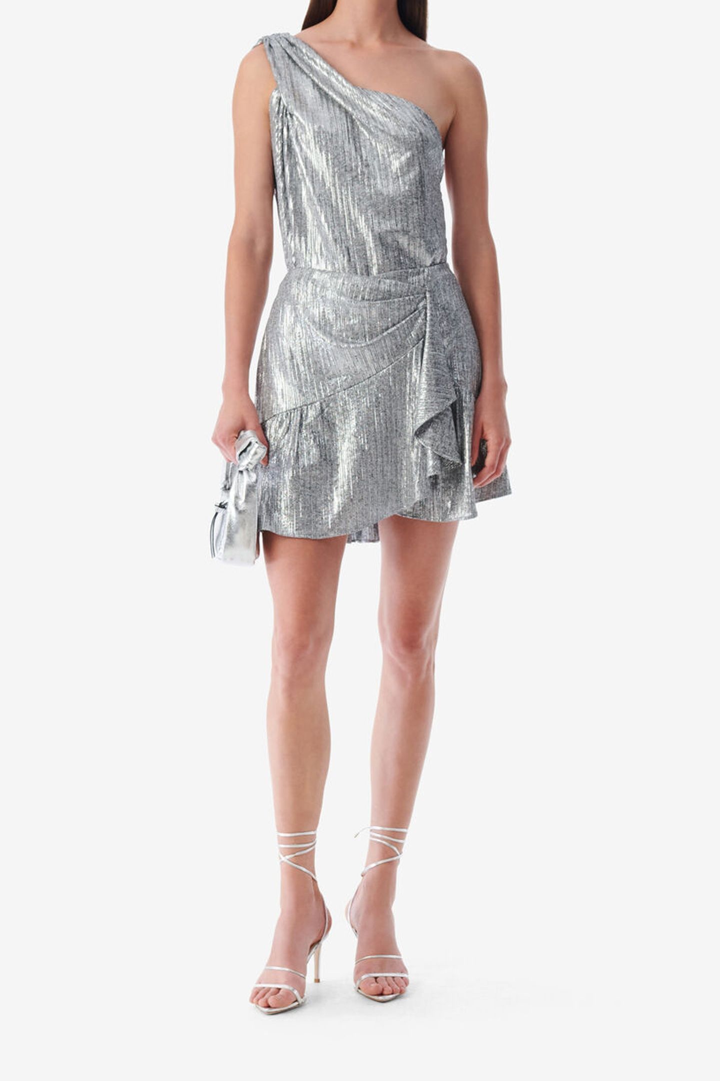 IMANE SKIRT GREY LUREX 1