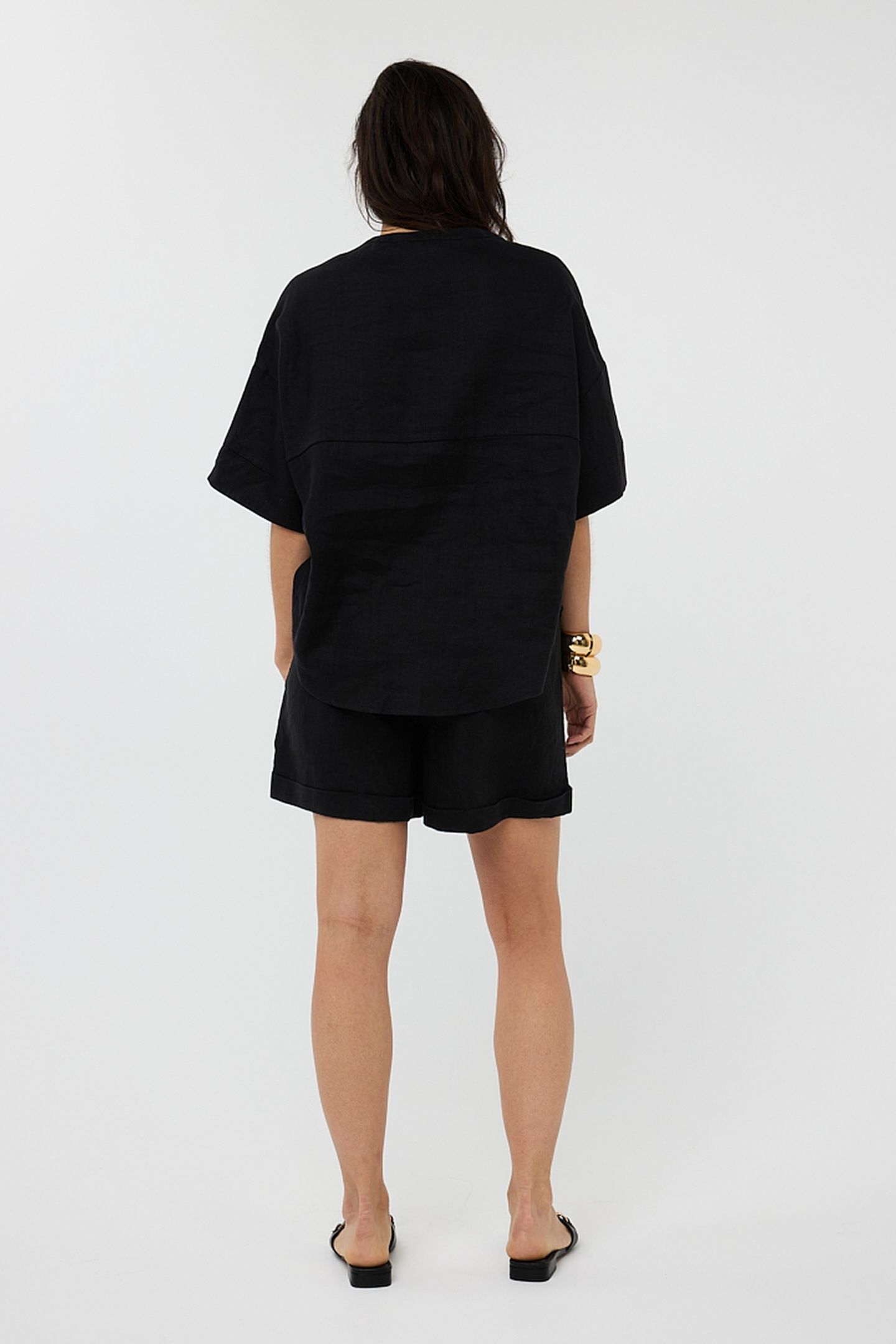 SHORTS LINEN BLACK 3