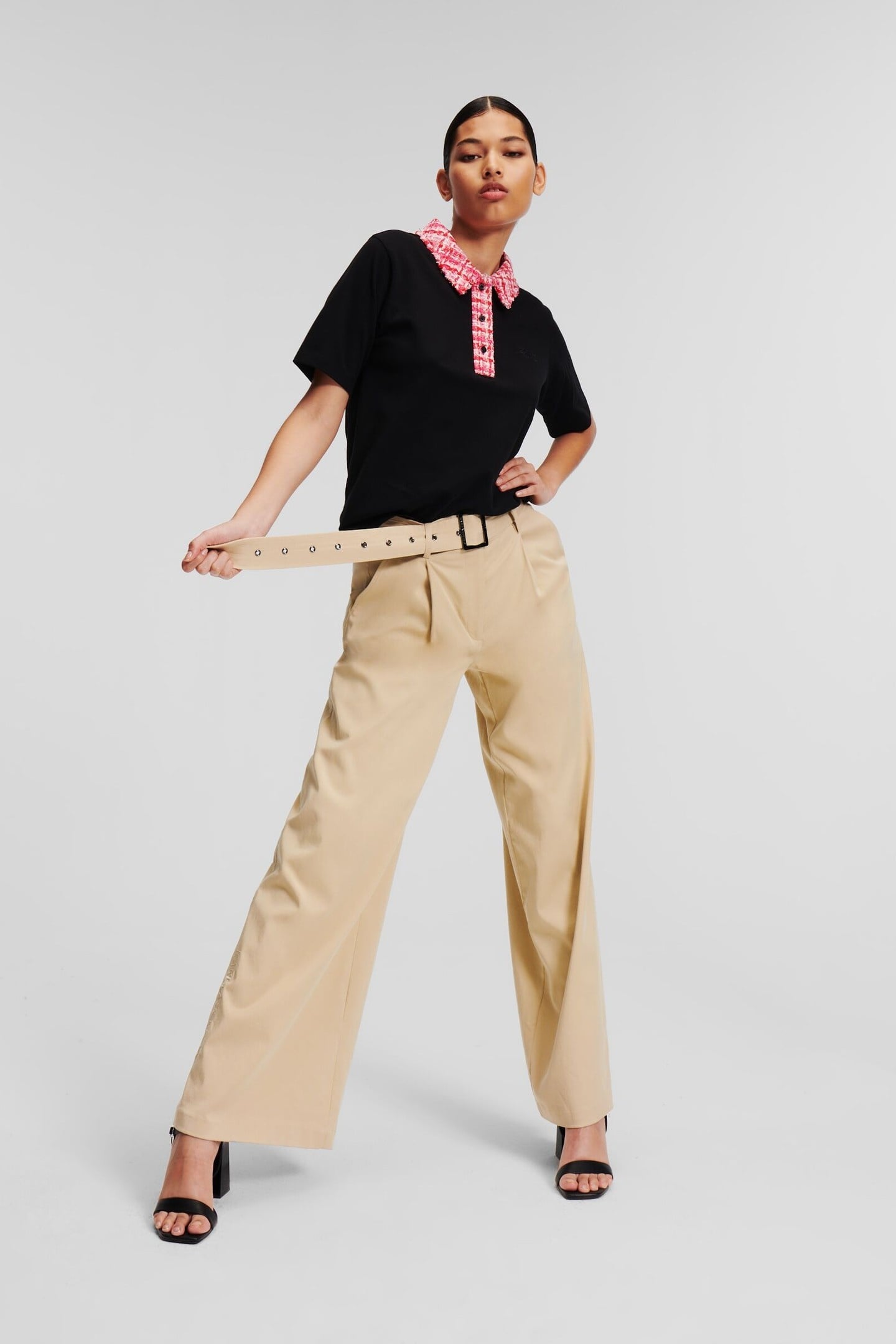 COTTON BLEND PANTS BEIGE 6