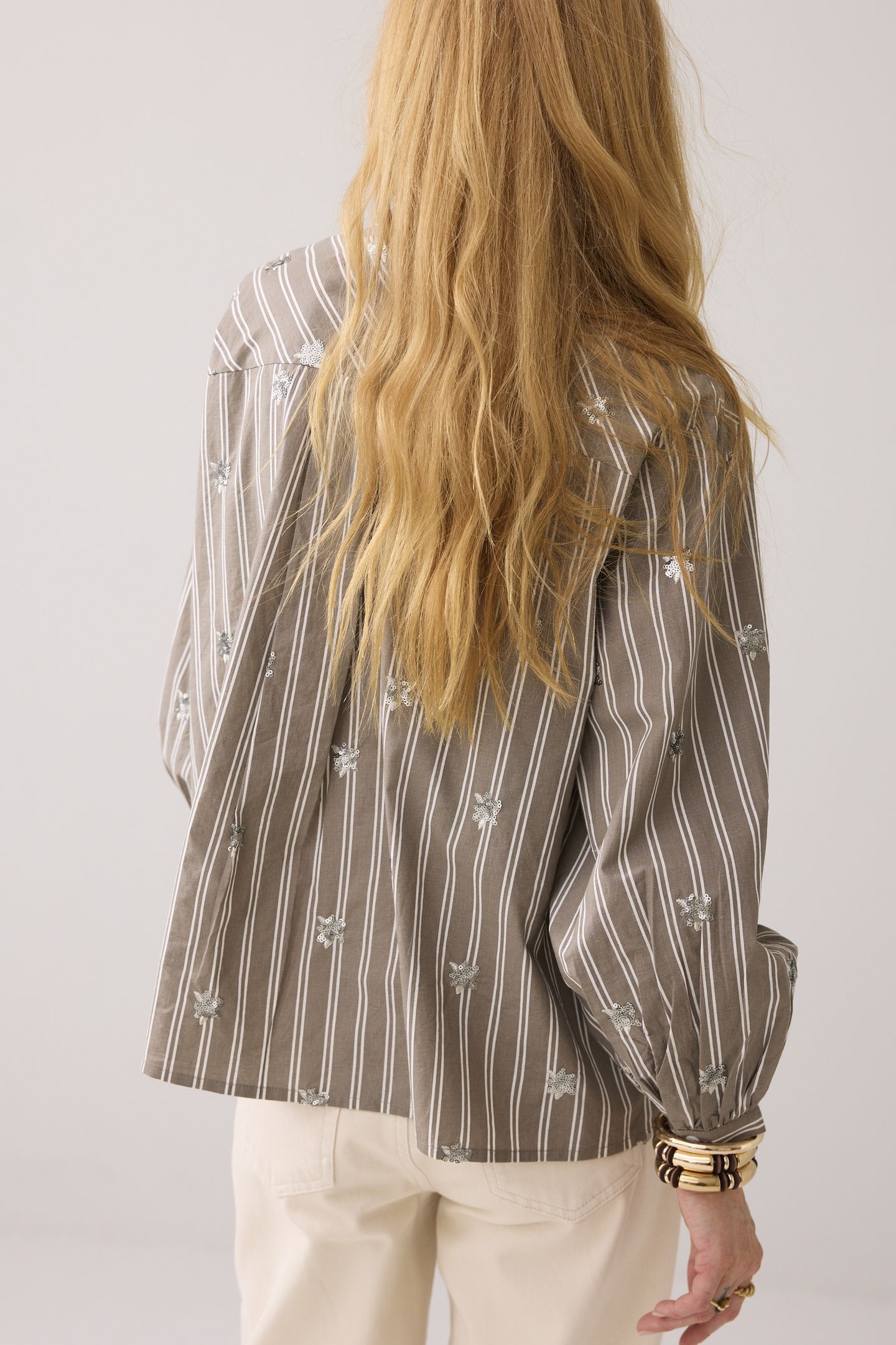 BLOUSE STRIPE SCATTERED EMBRO FUNGHI 2