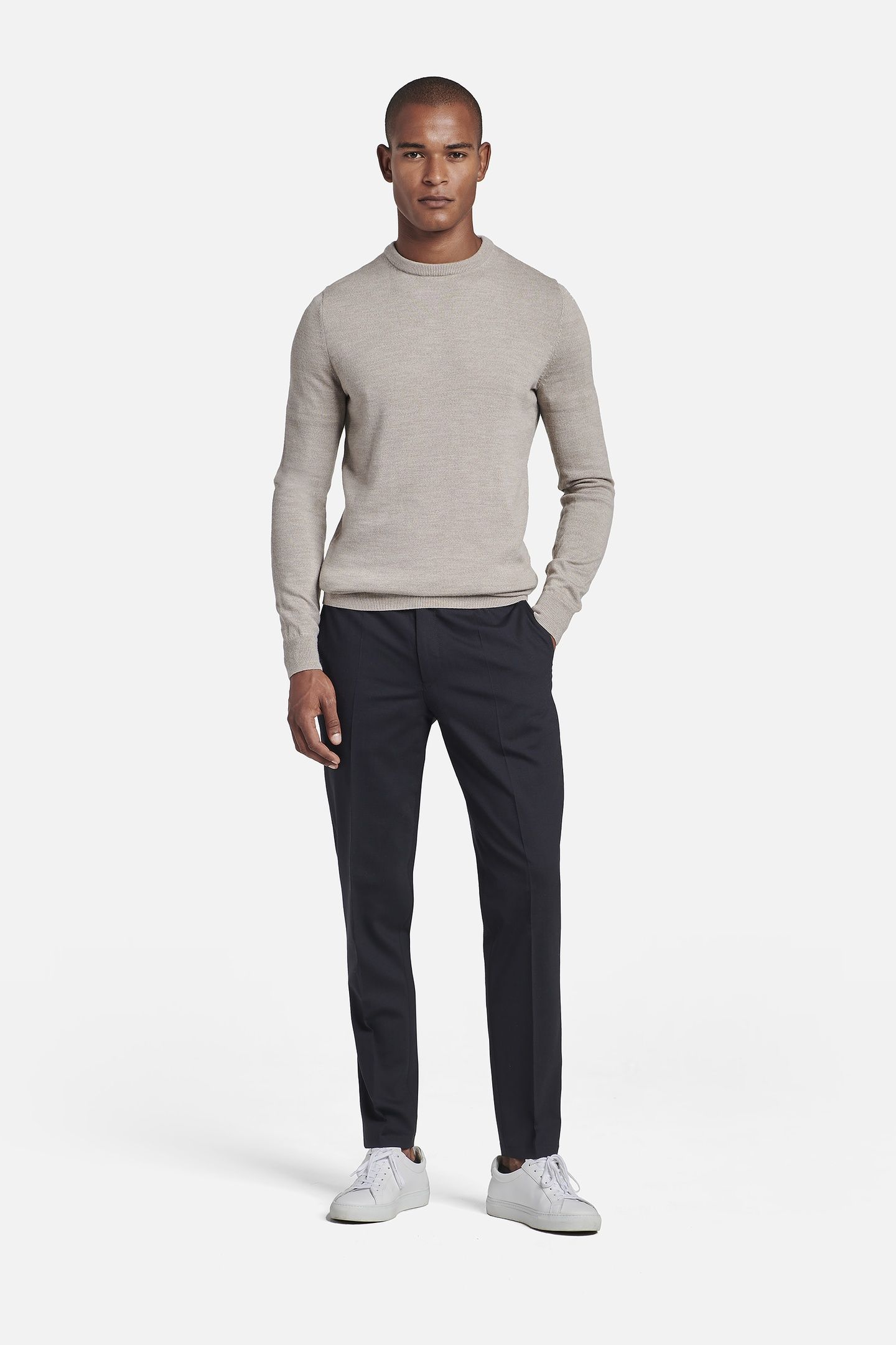 DETROIT TRAVELLER WOOL-STRETCH NAVY 1
