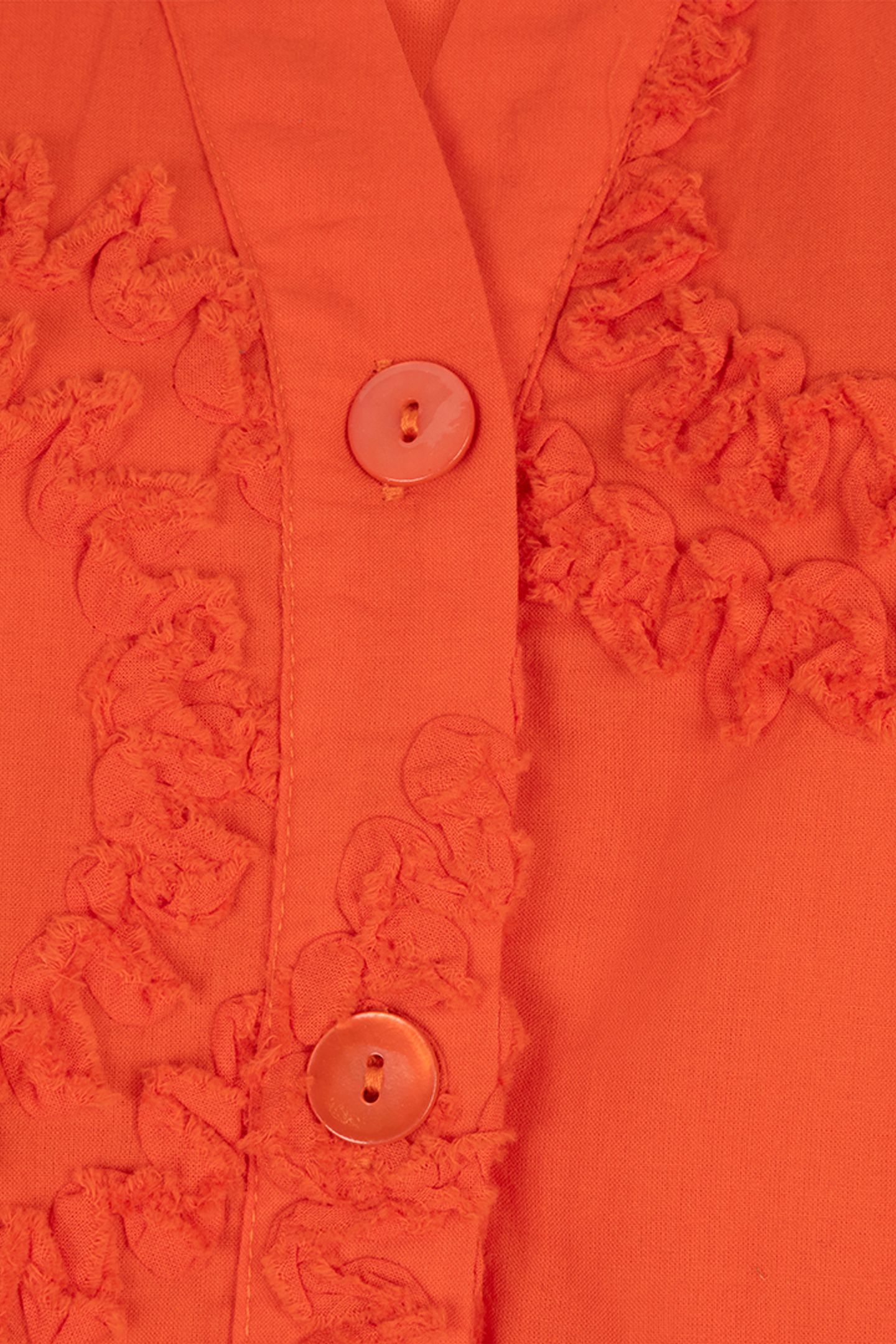 DRESS SLV/LSS 3D CIRCLED EMBROIDERY RED ORANGE 7