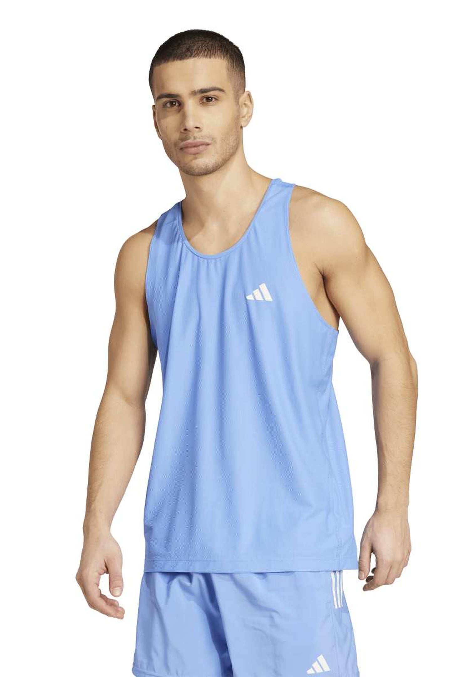 UNISEX PERFORMANCE OWN THE RUN AEROREADY TANK BLUE FUSION 1