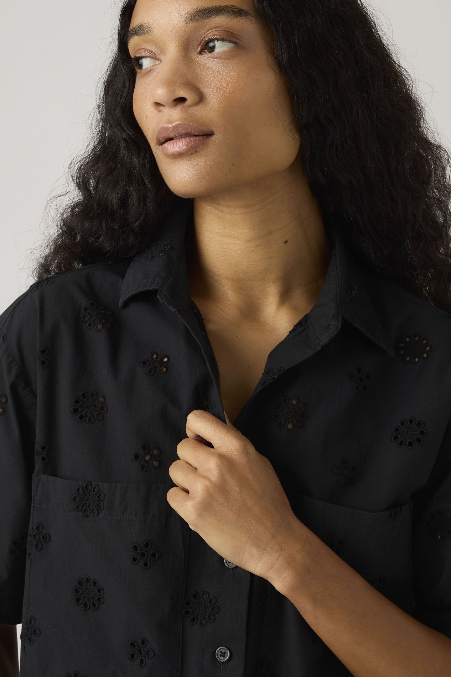 NOVELTY HARLIE SHORT SLEEVE CROPPED SHIRT 5