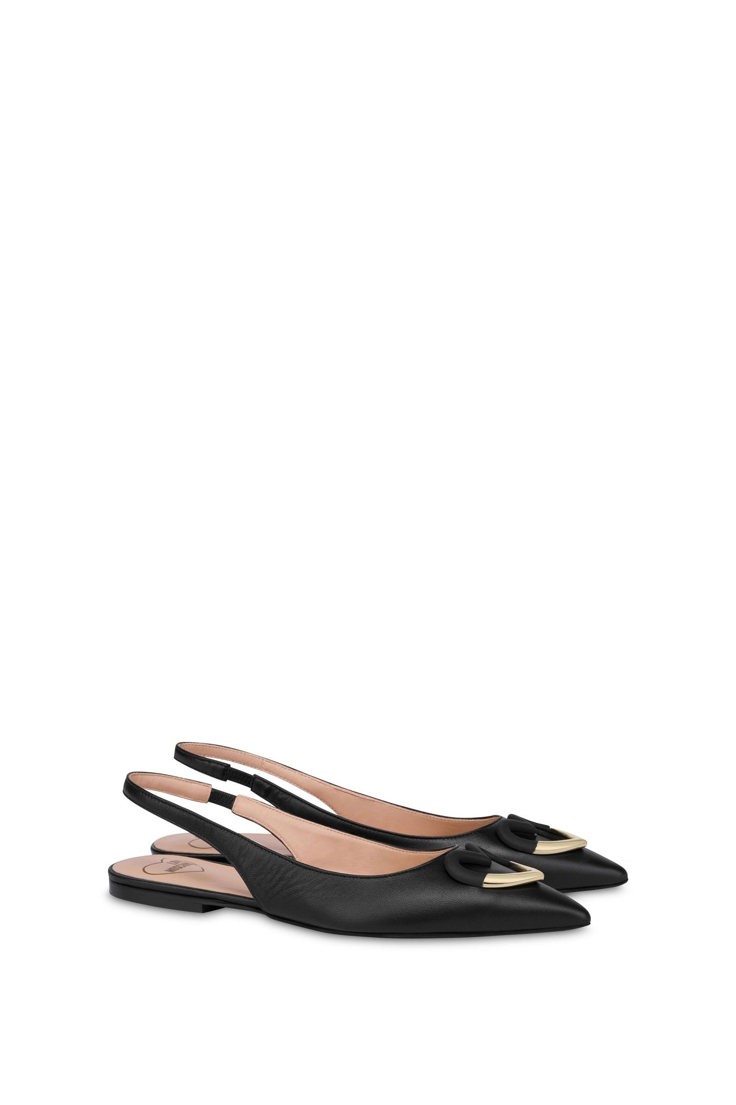 NAPPA LEATHER SLINGBACK BALLET FLATS BLACK 2