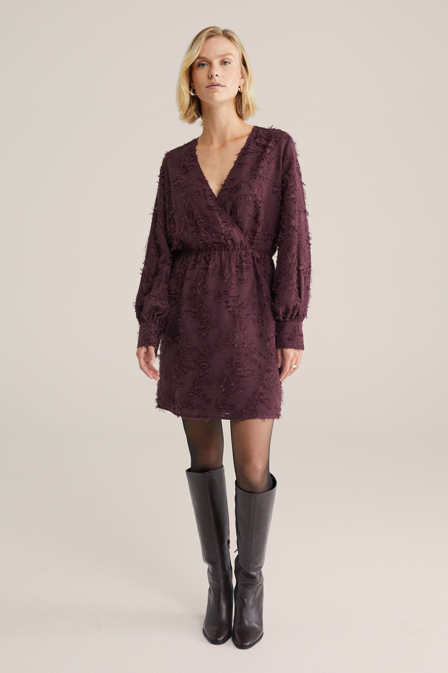 DRESS SHORT BURGUNDY RED 2