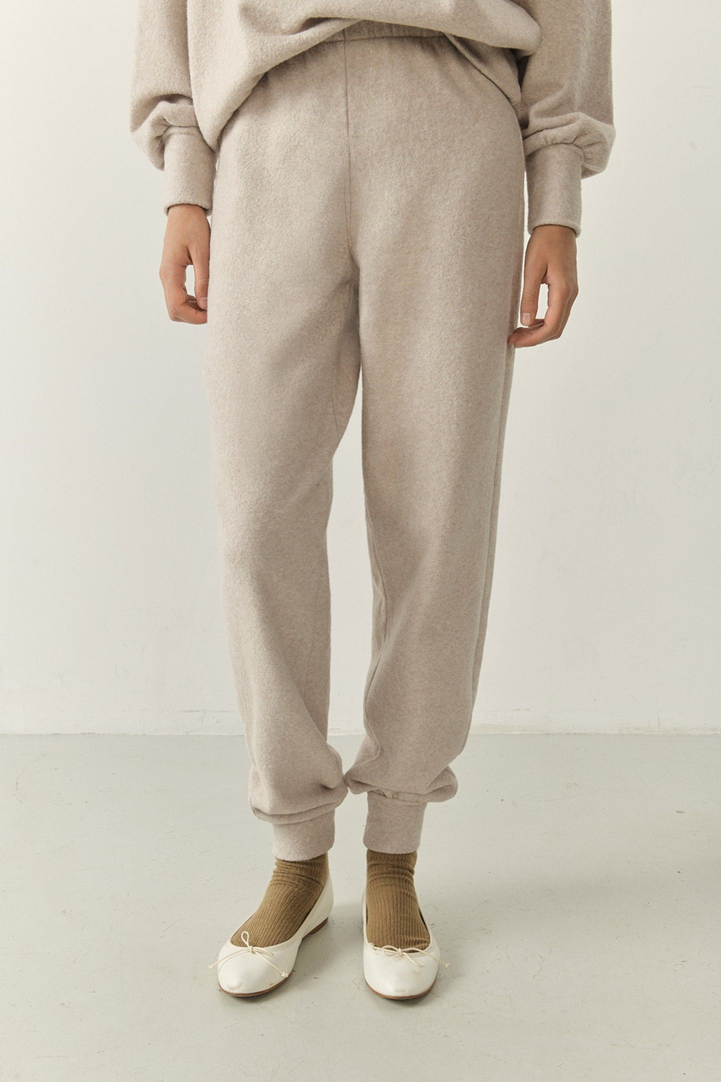 UDOW SWEAT PANTS BEIGE CHINE 2