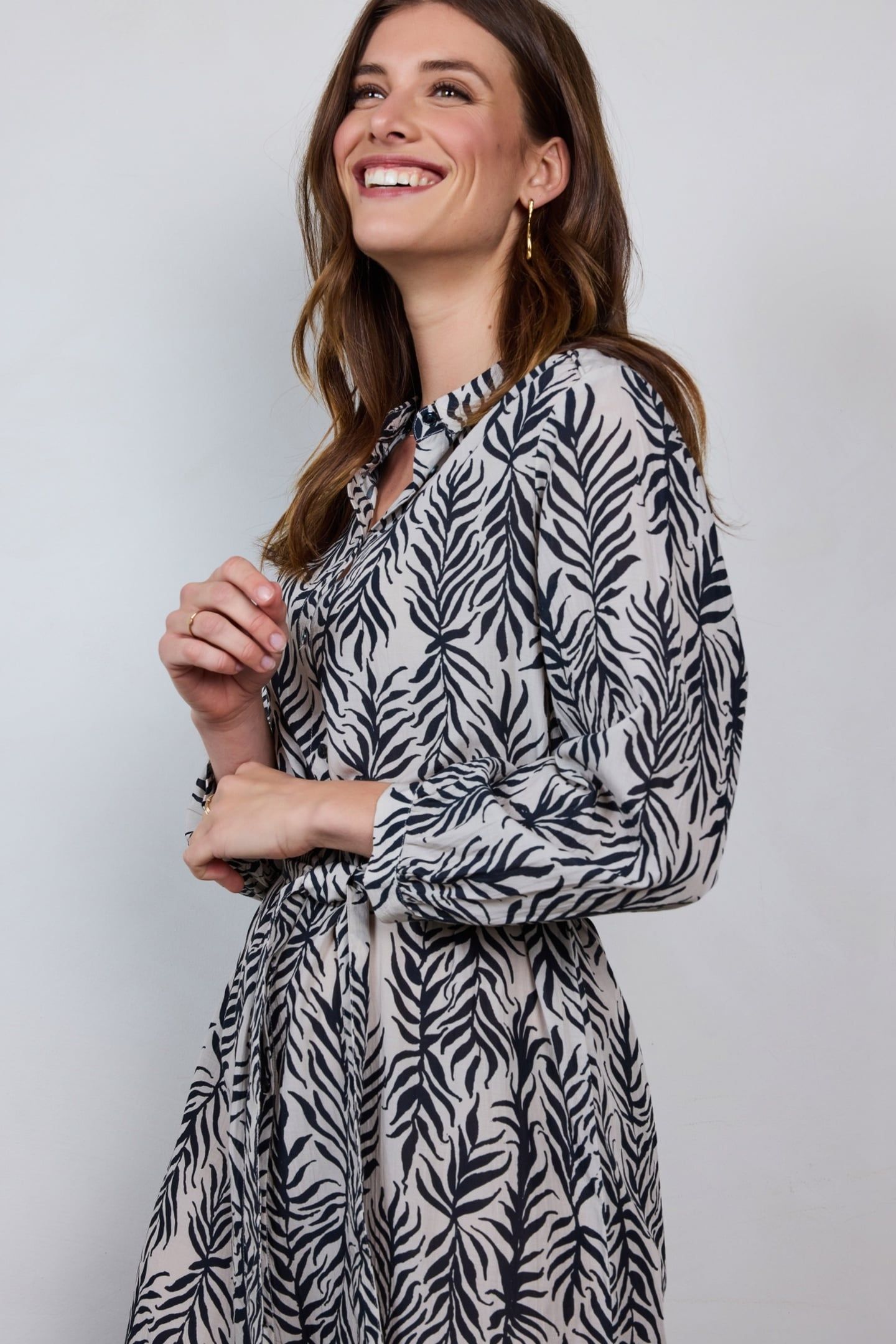 TUNIC PRECIOUS SAND PALM LEAVES PRINT 4