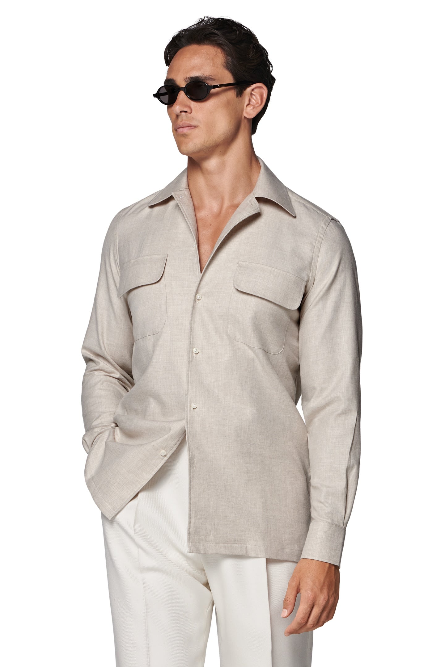 SAFARI FLANNEL CAMEL CASUAL SHIRTS SAND 2