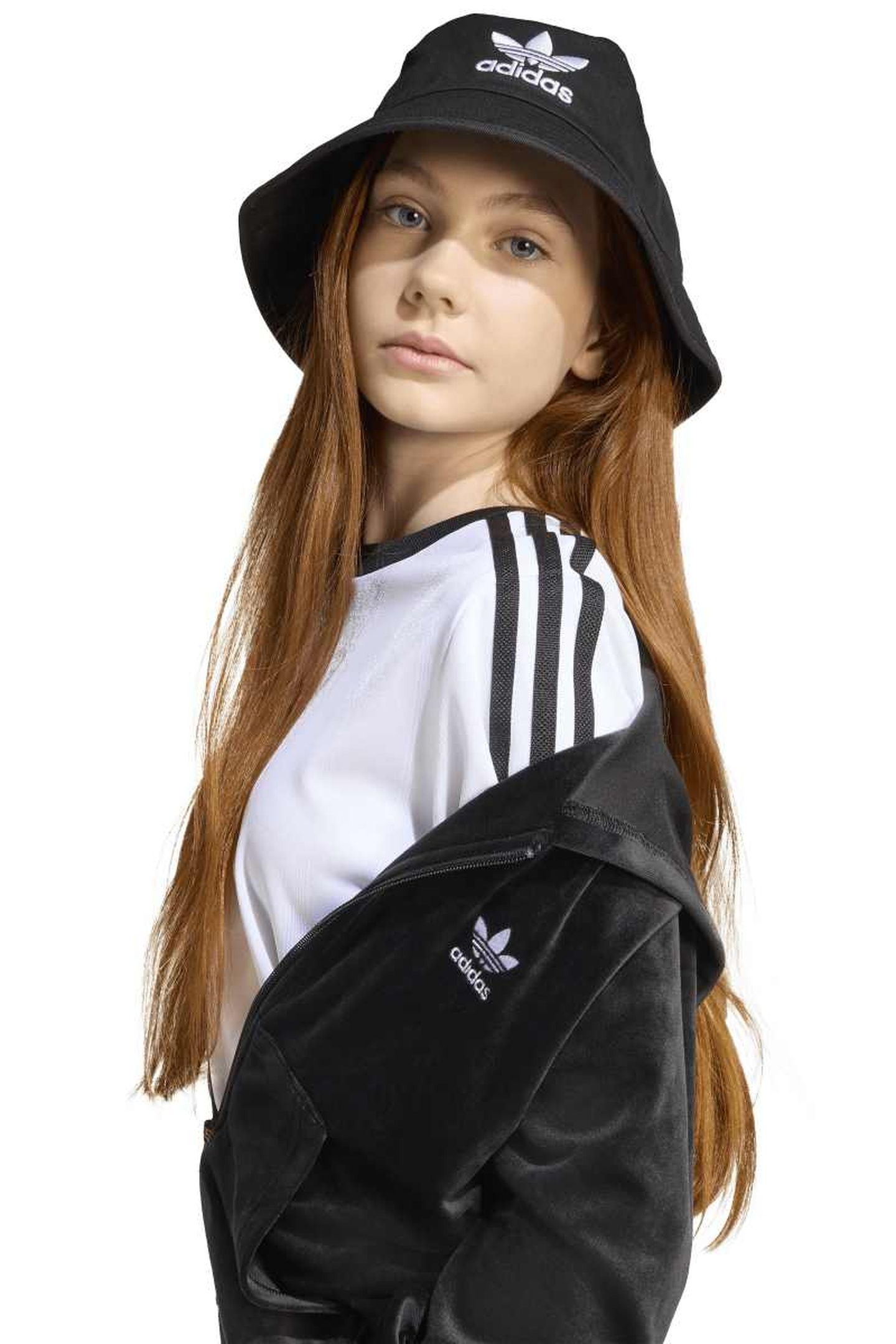 ORIGINALS VELOUR ZIP HOODIE BLACK 6