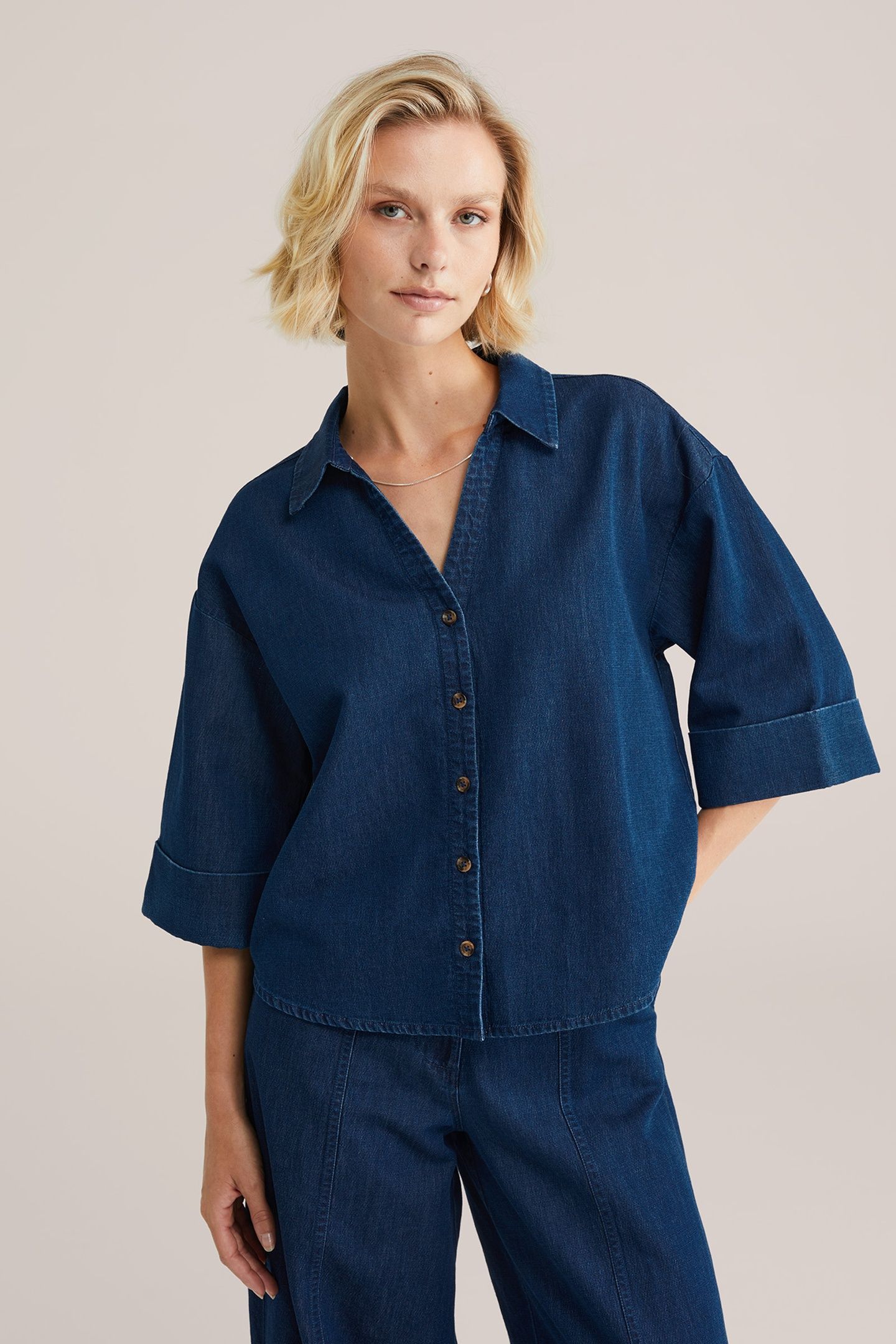 BLOUSE DARK BLUE 1