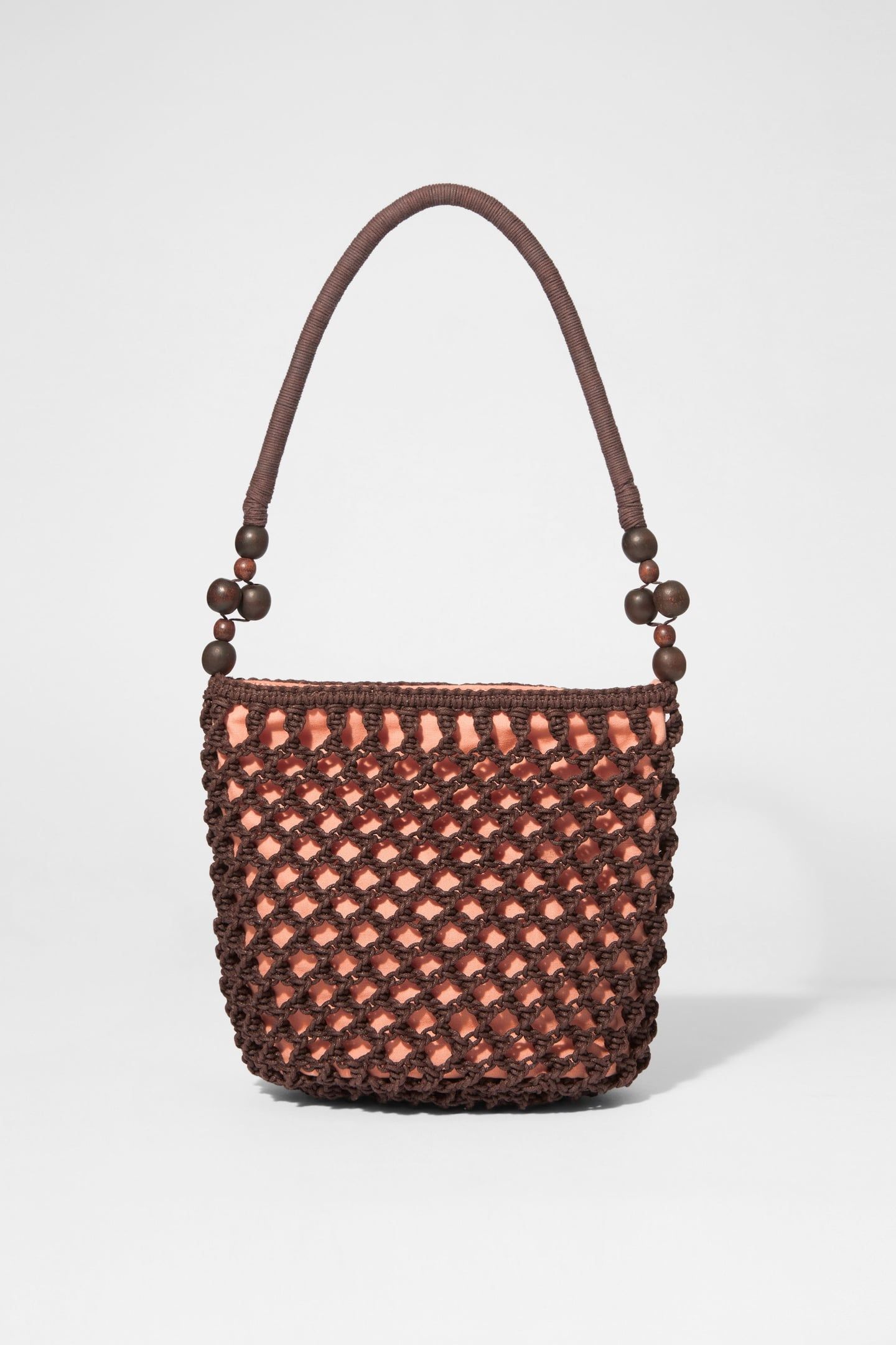 TIANA CROCHET BUCKET BROWN 1