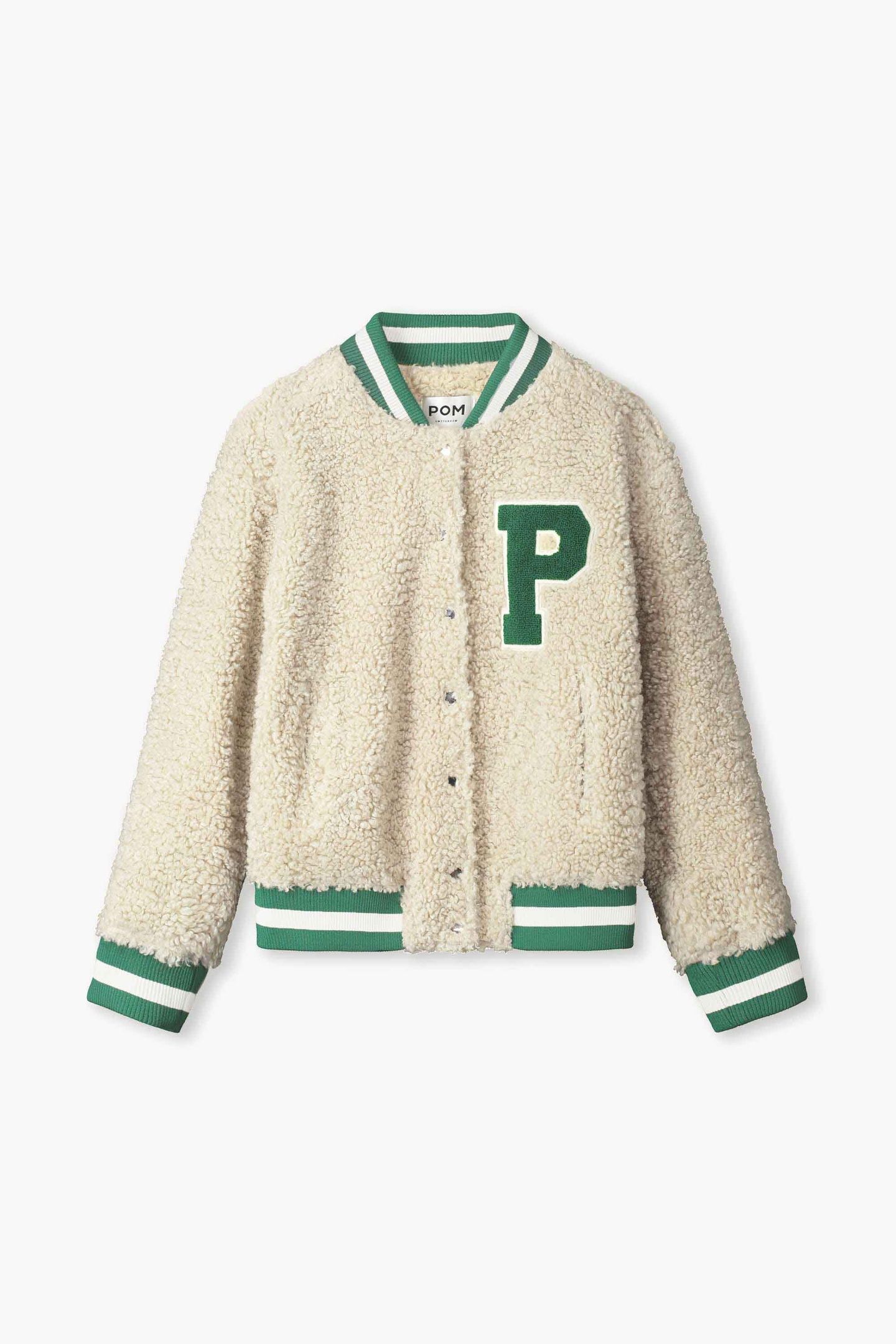 JACKET - TEDDY BASEBALL ECRU 5