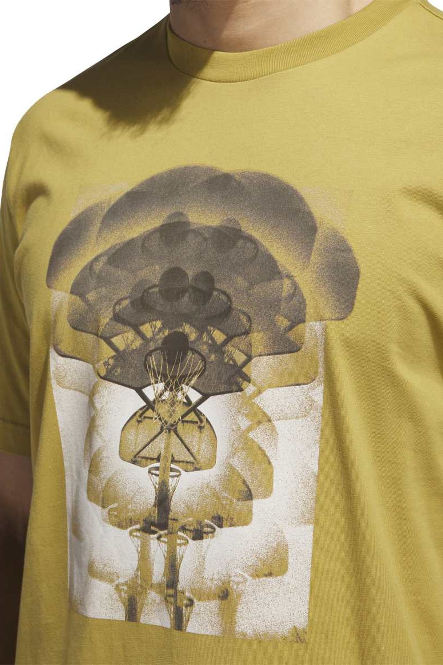 UNISEX PERFORMANCE KALEIDOSCOPE HOOP GRAPHIC T-SHIRT SAND GR 6