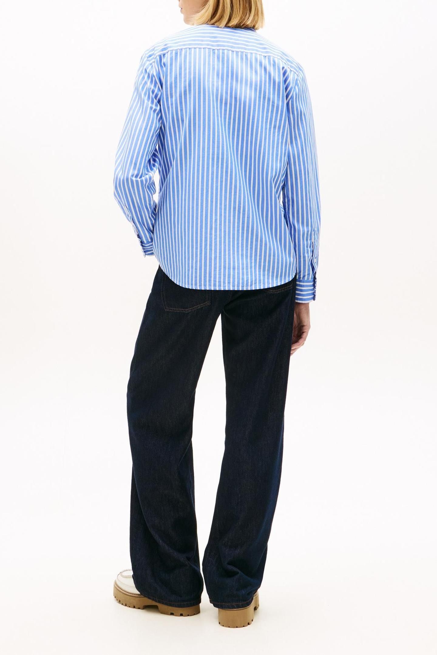 TJW REGULAR POPLIN SHIRT EMPIRE BLUE/STRIPE 3