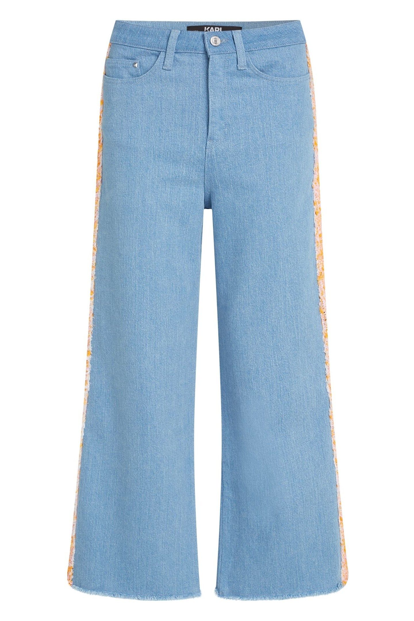 DENIM BOUCLE PANTS BLUE 3