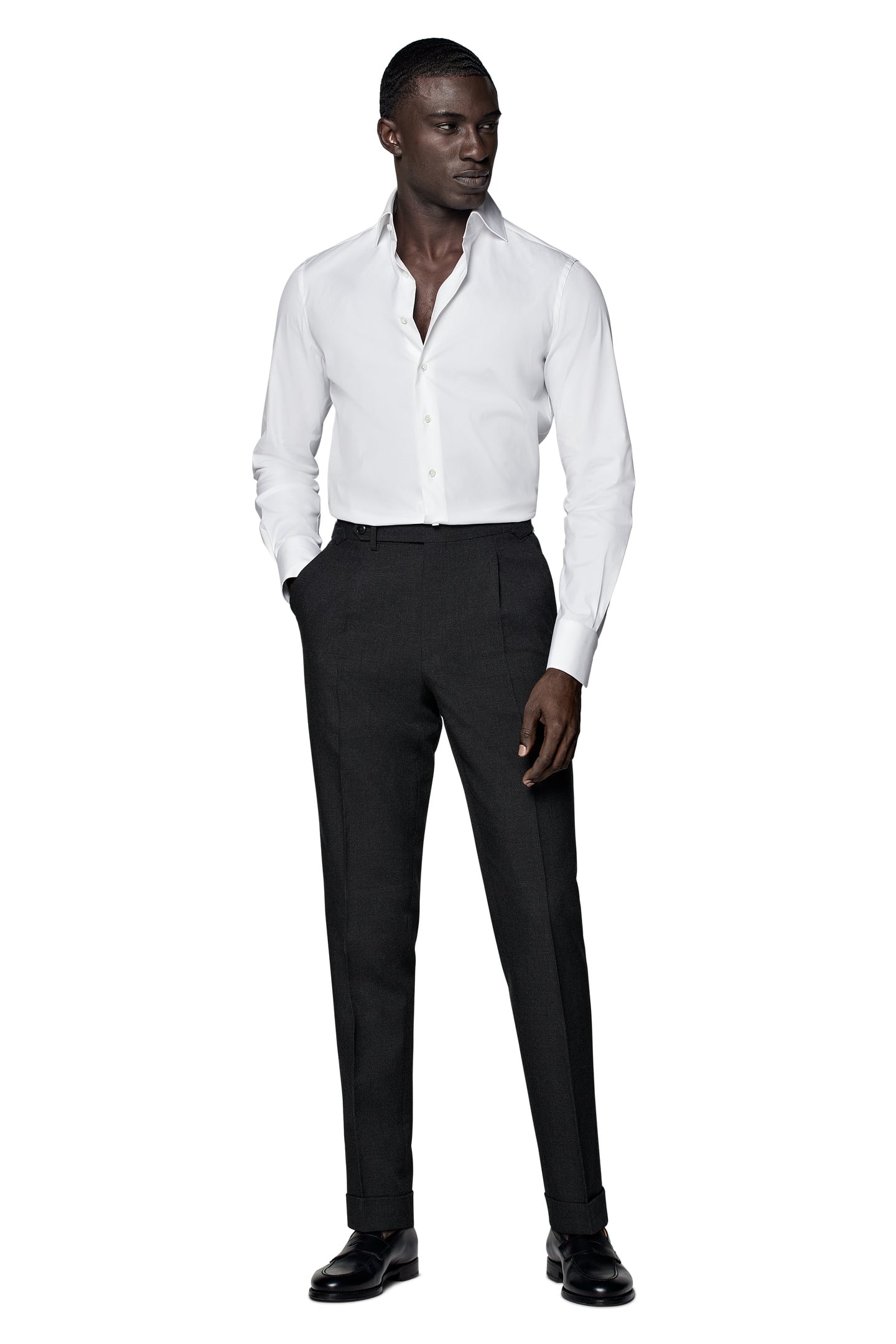 LUXURY STRETCH WHITE FORMAL SHIRTS WHITE 1