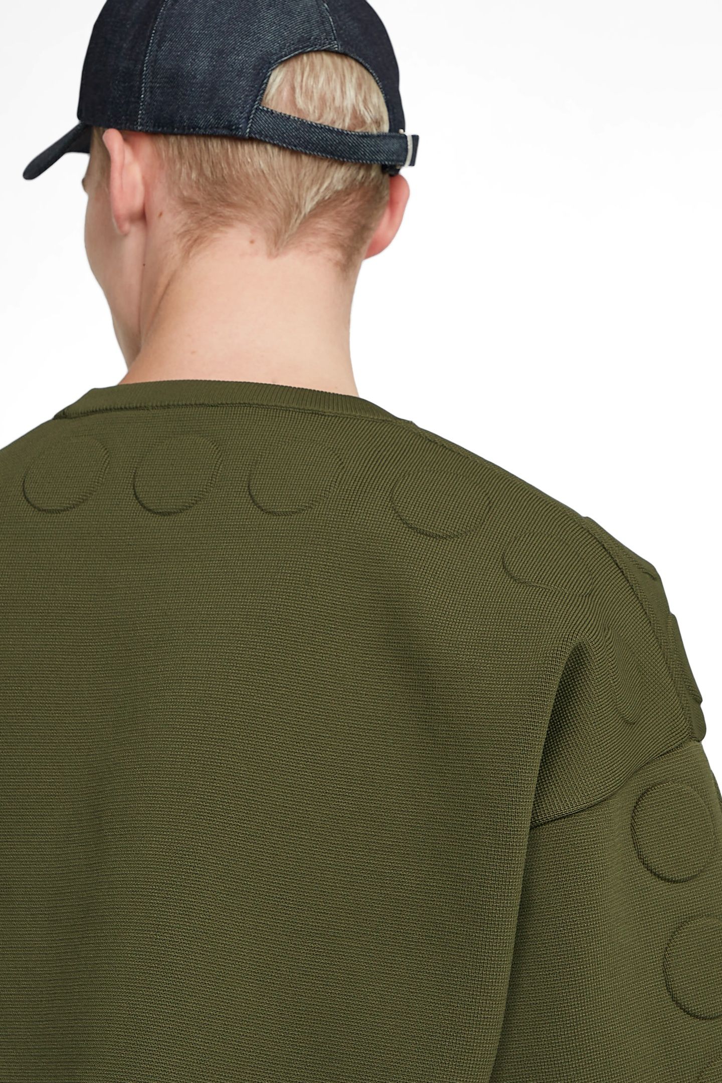 GSXWVB OVERSIZED SHORT SWEAT KNIT ARMY GREEN 6